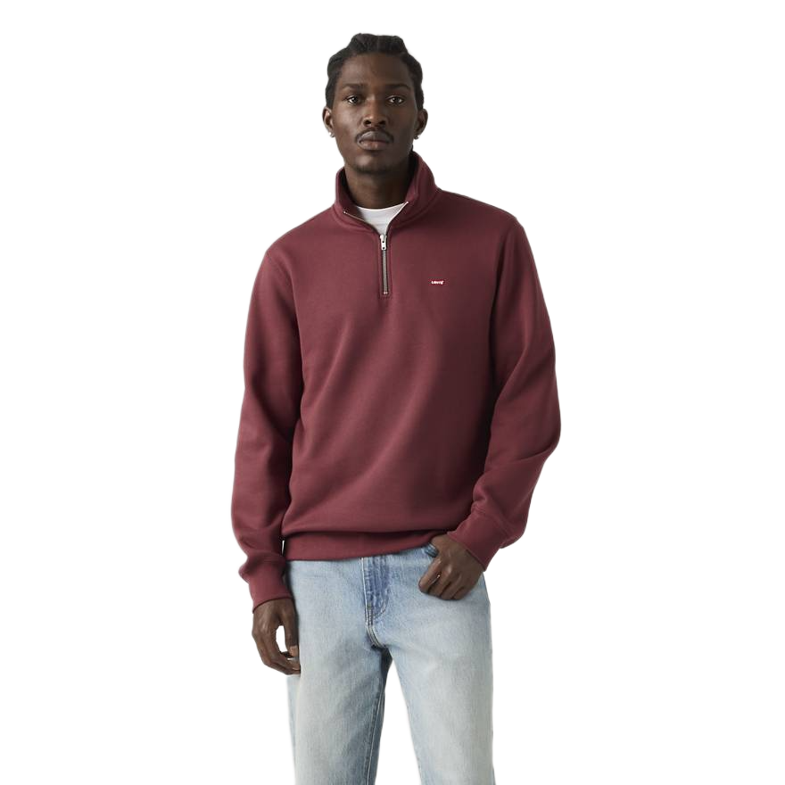 CORE HM 1/4 ZIP OXBLOOD RED