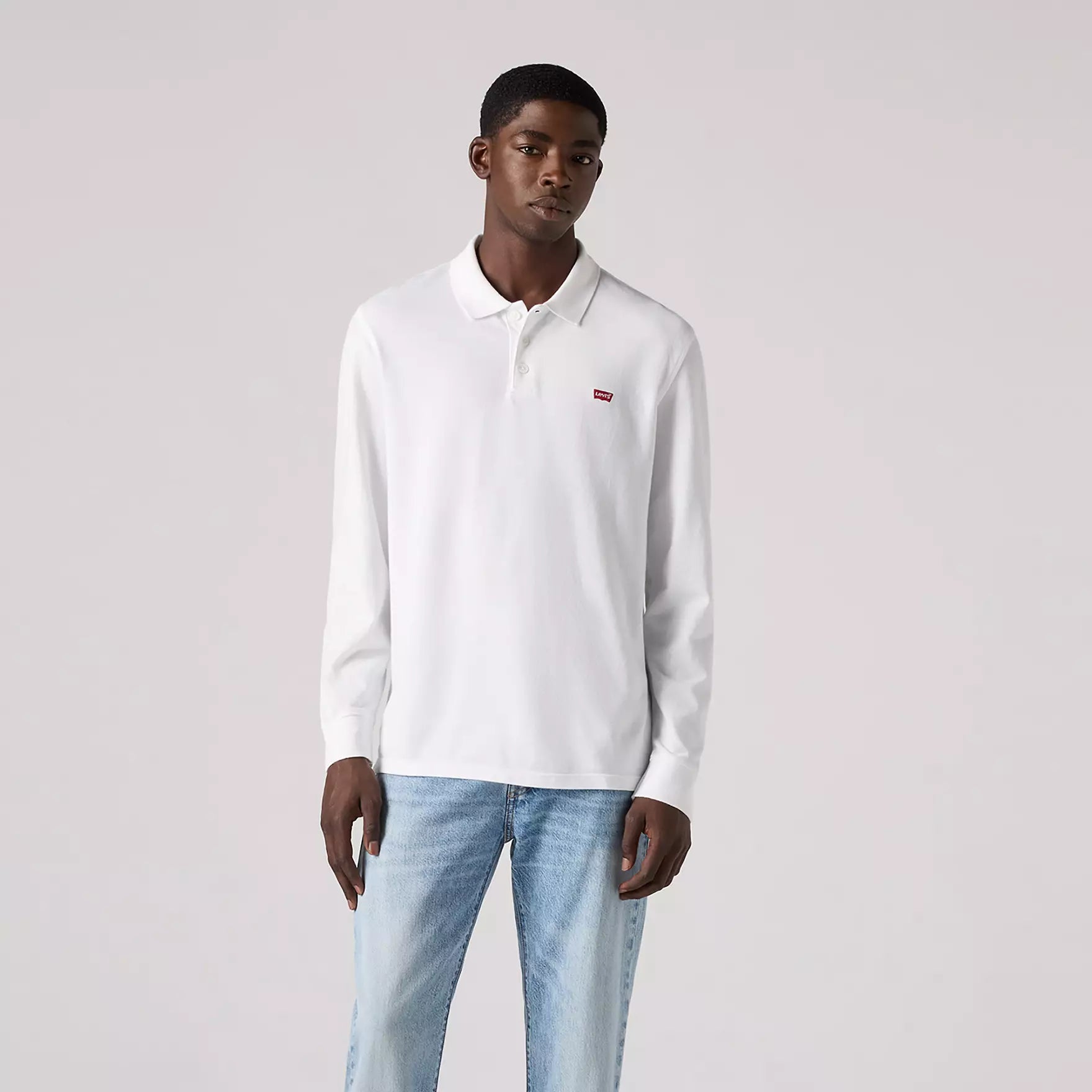 Ls Hm Polo Bright White Pique