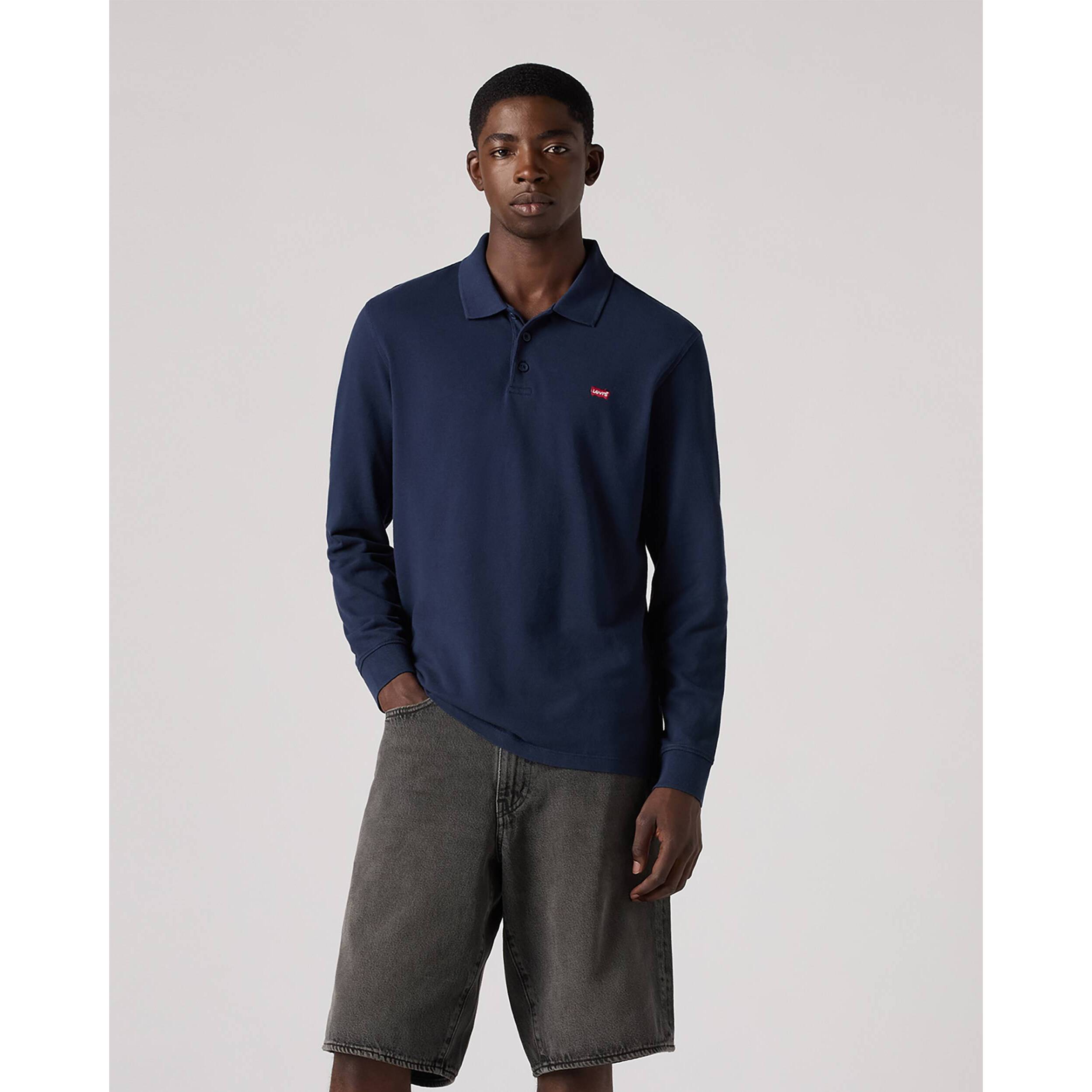 Ls Hm Polo Navy Blazer Pique