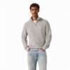HM QUARTER ZIP SWEATER MID TONE GREY HE - L
