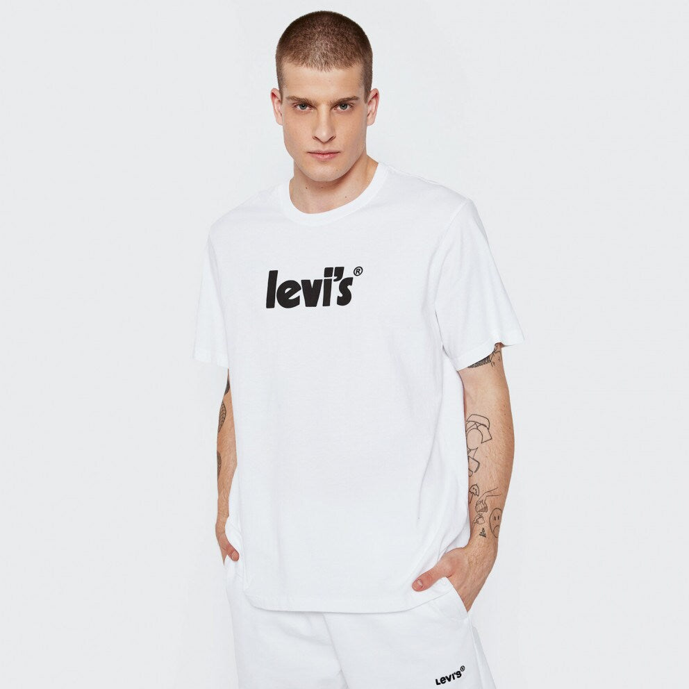 Ss Relaxed Fit Tee Poster Logo White Gr
