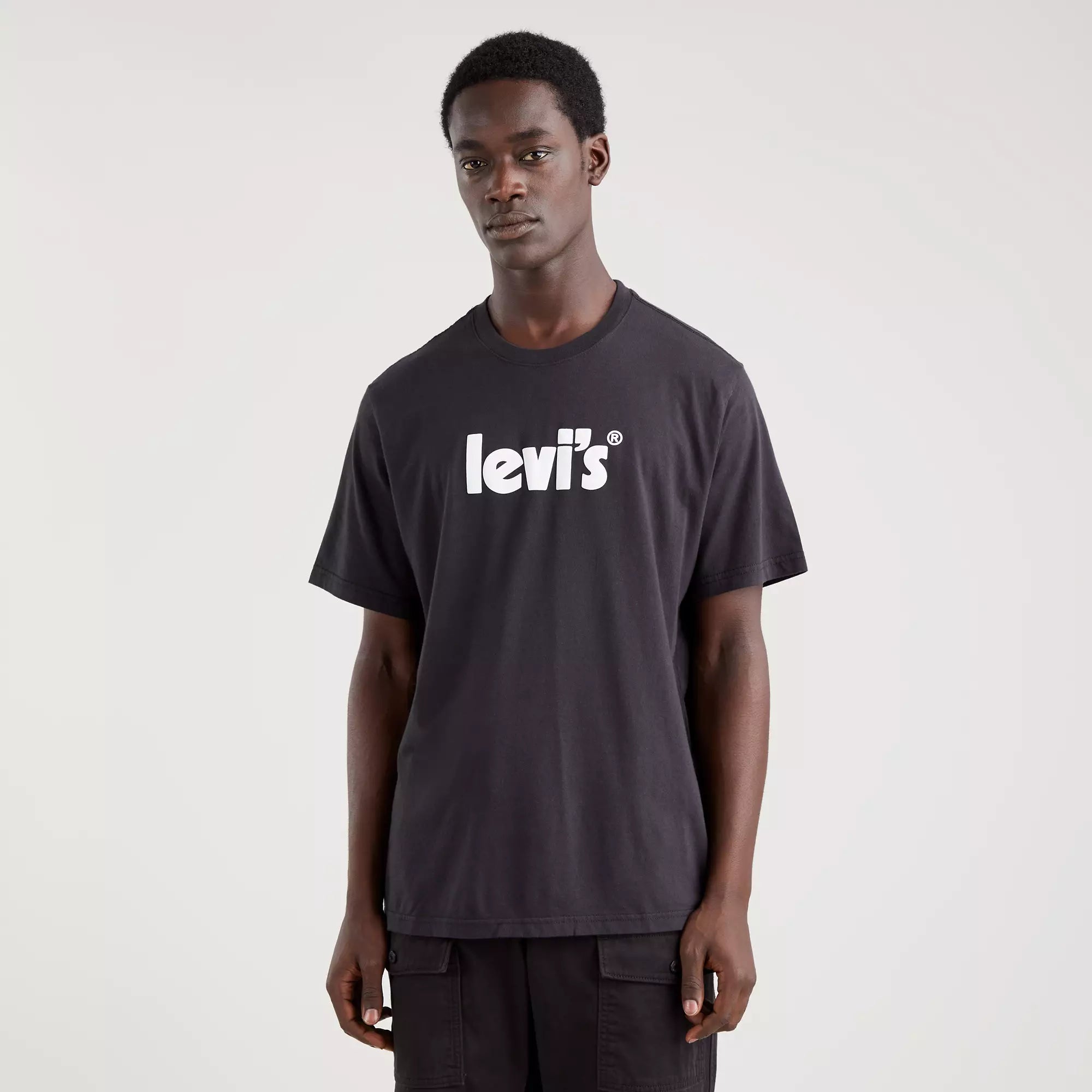 Ss Relaxed Fit Tee Poster Logo Caviar G
