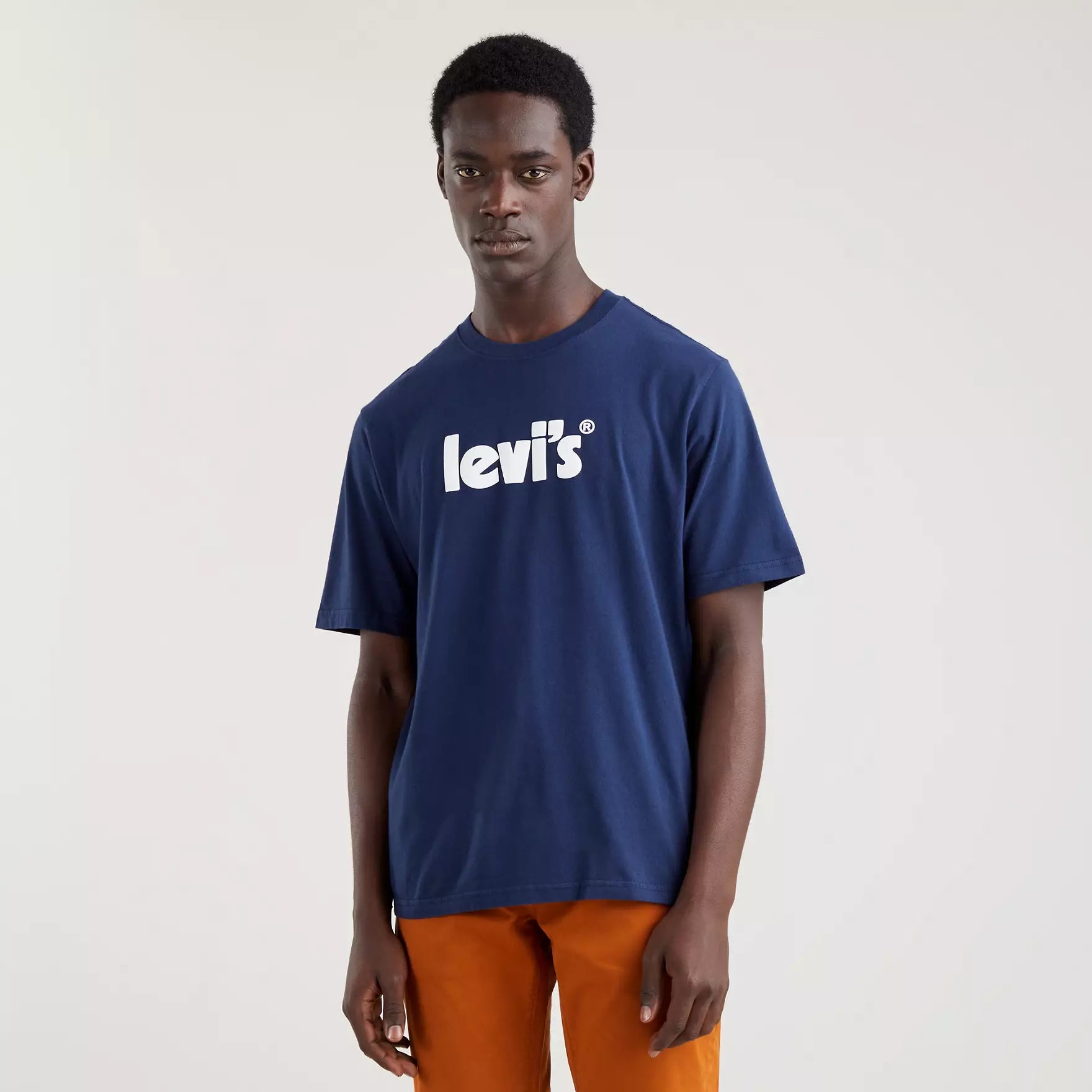 Ss Relaxed Fit Tee Poster Logo Dress Bl
