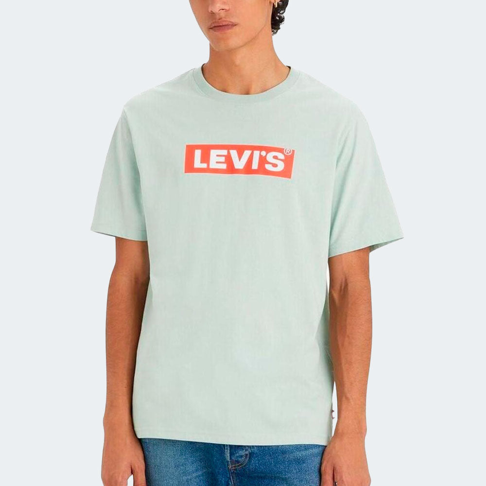 Ss Relaxed Fit Tee Core Boxtab Ss Aqua
