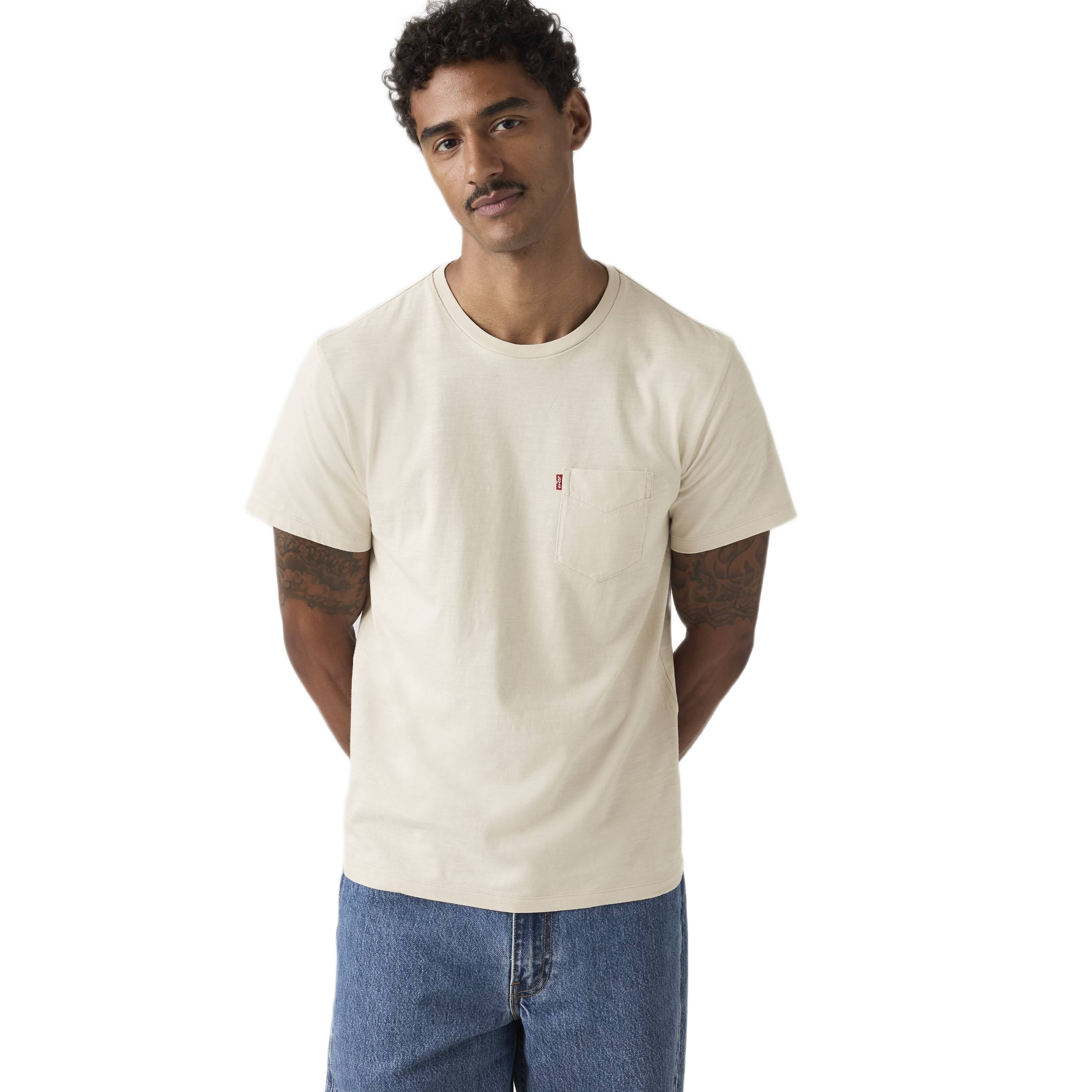 SS CLASSIC POCKET TEE PUMICE STONE