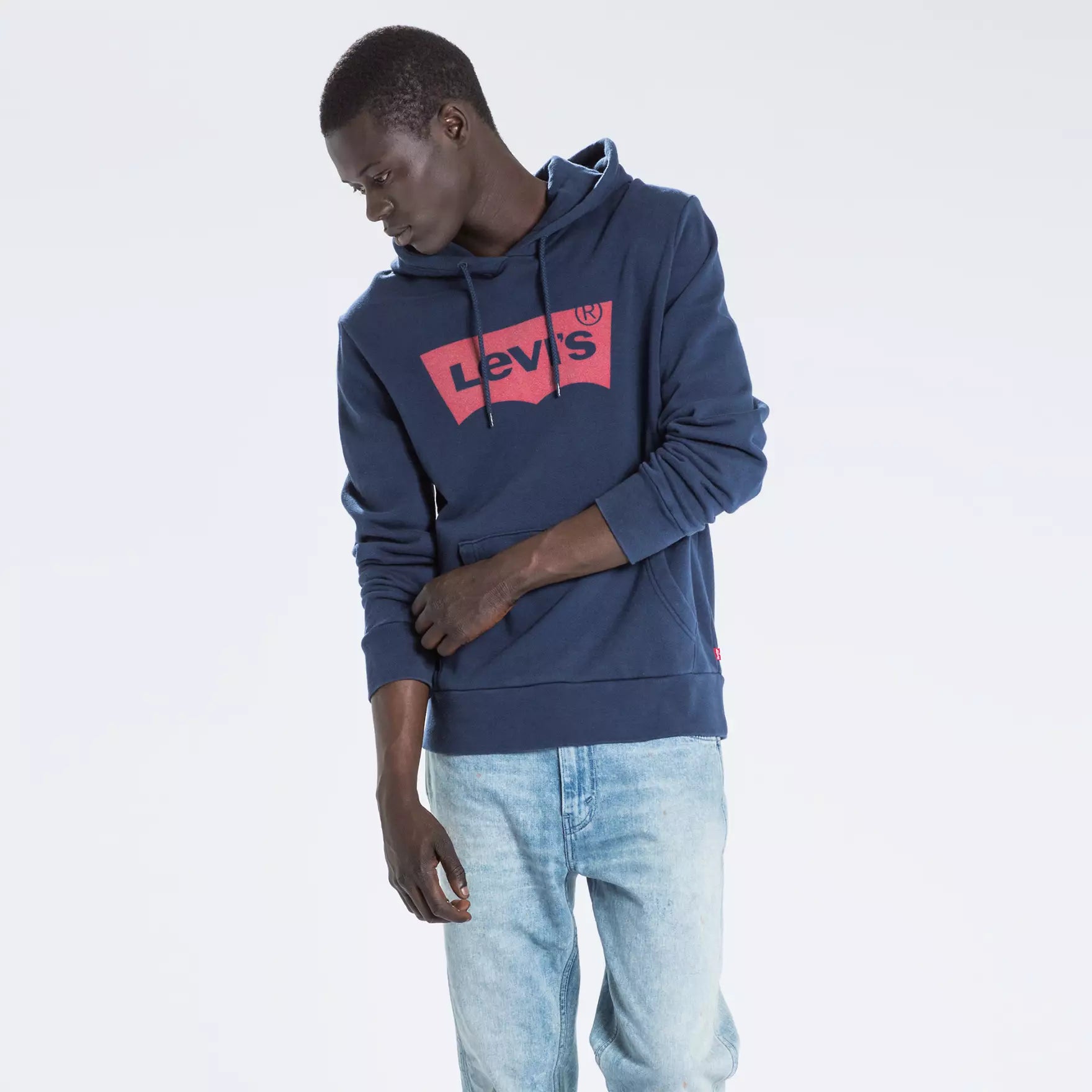 Solid Hm Graphic Hoodie Dress Blues