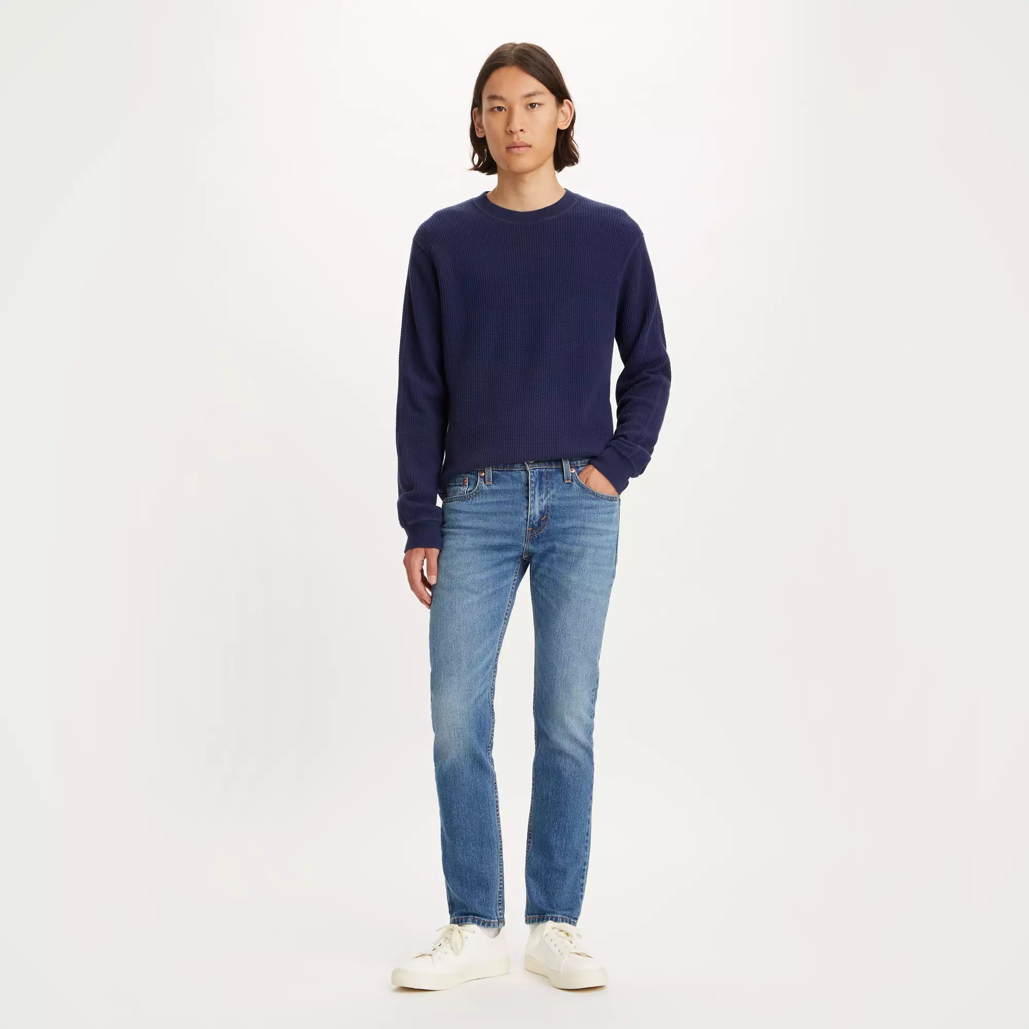 502Â„Â¢ Taper Med Indigo - Worn In