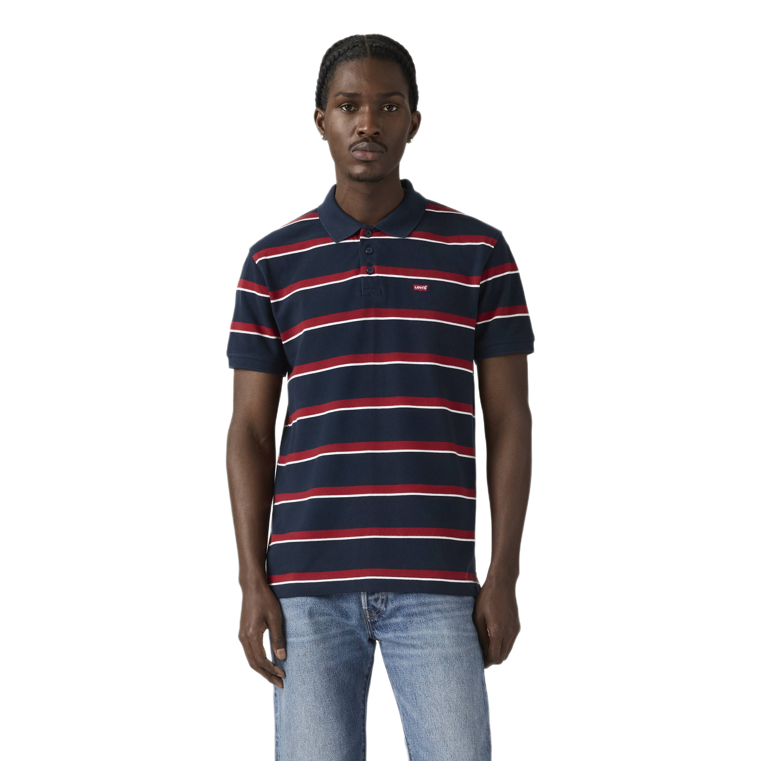 LEVIS HM POLO ALDEN STRIPE NAVY BLAZER