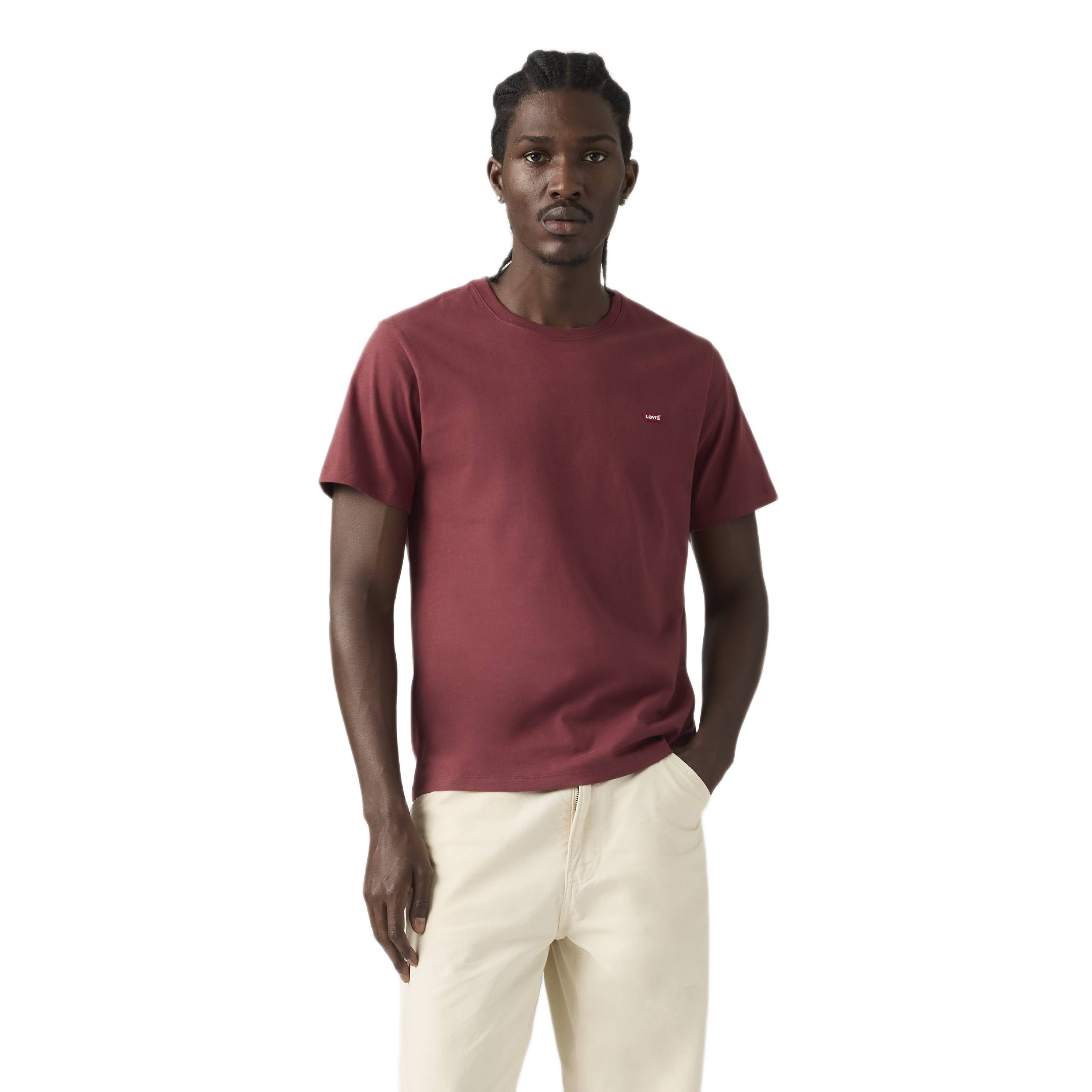 SS ORIGINAL HM TEE OXBLOOD RED