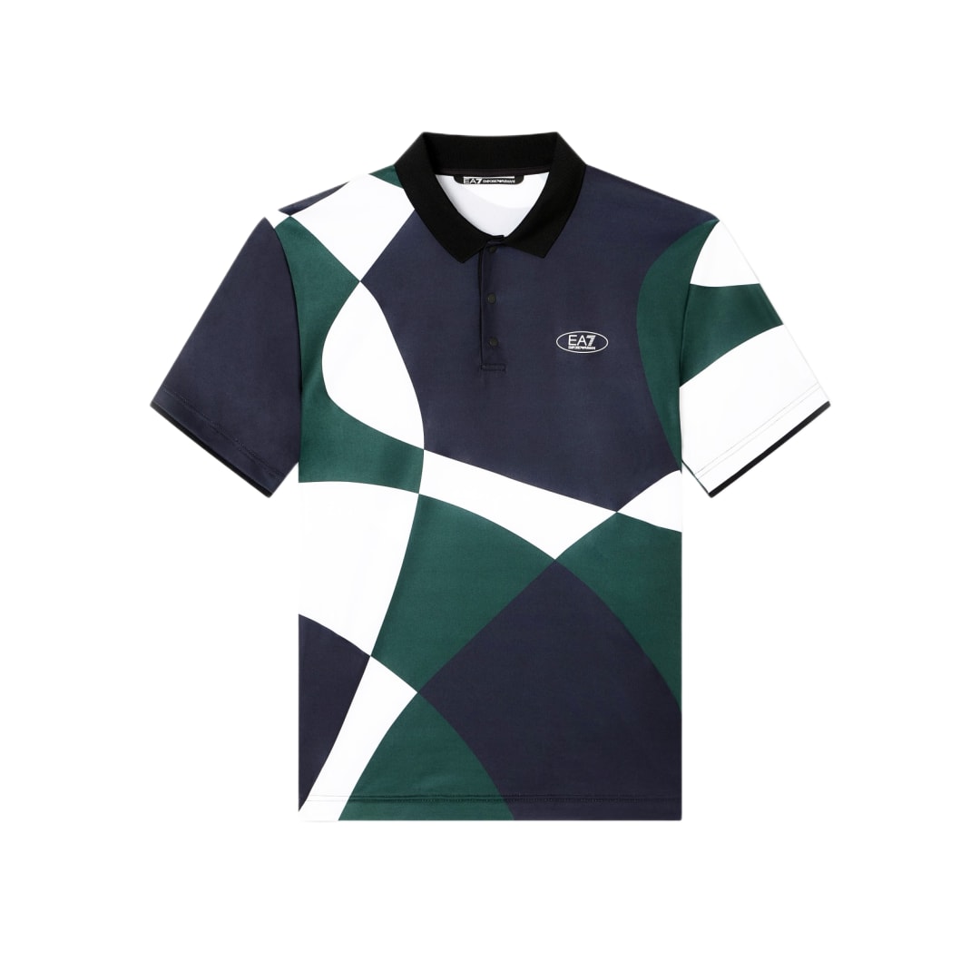 GOLF PRO M POLO SS GRAPHIC PL FANCY BLUE DINAMICO