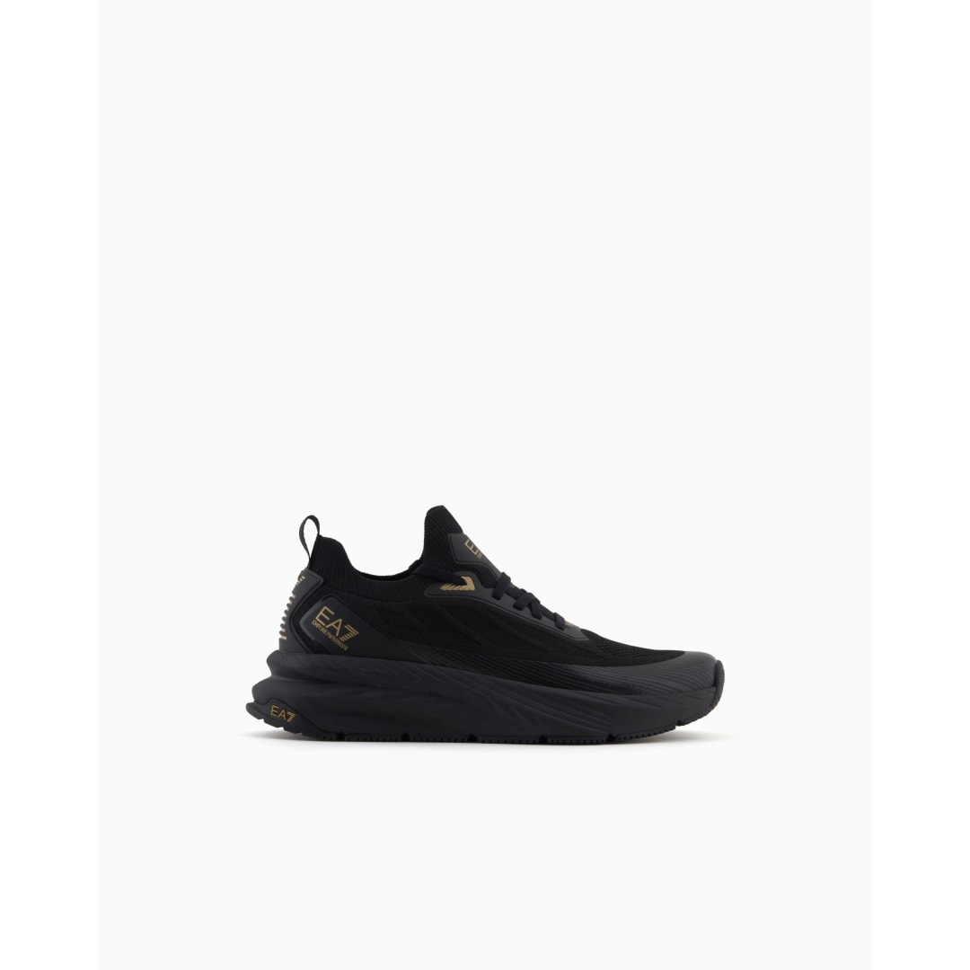 SNEAKER CRUSHER SONIC KNIT TRIPLE BLACK+GOLD