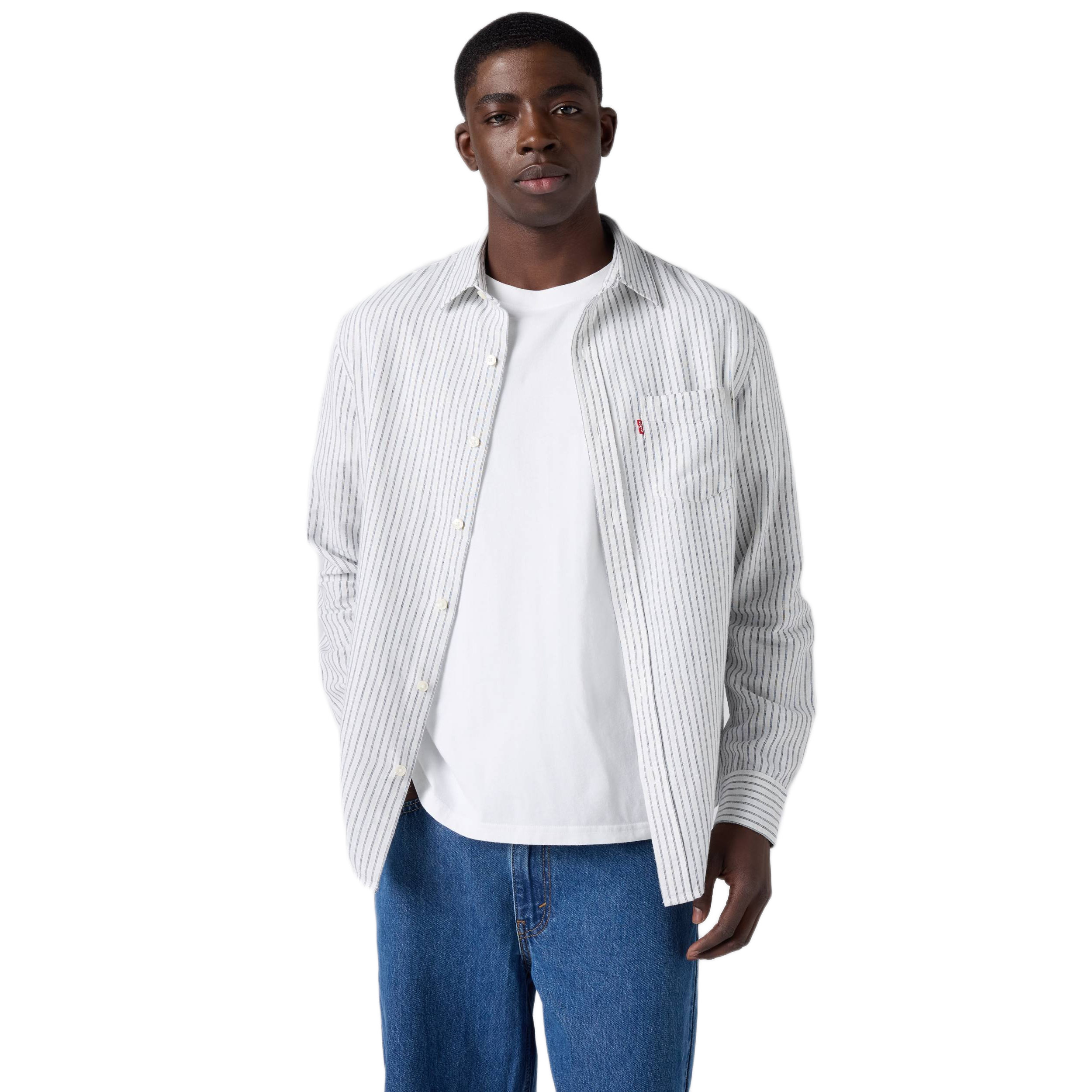 SUNSET 1 POCKET STANDARD NAVYA STRIPE B