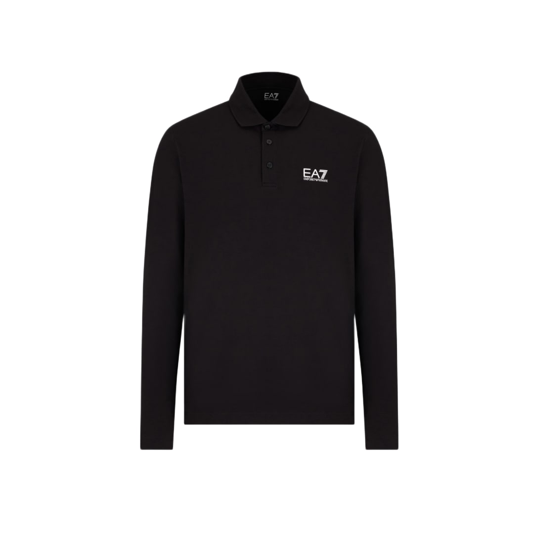 TRAIN CORE ID M POLO LS ST CC BLACK