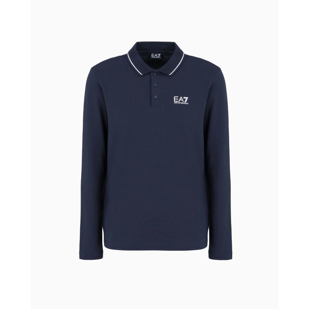 TRAIN CORE ID M POLO LS PQ ST ARMANI BLUE