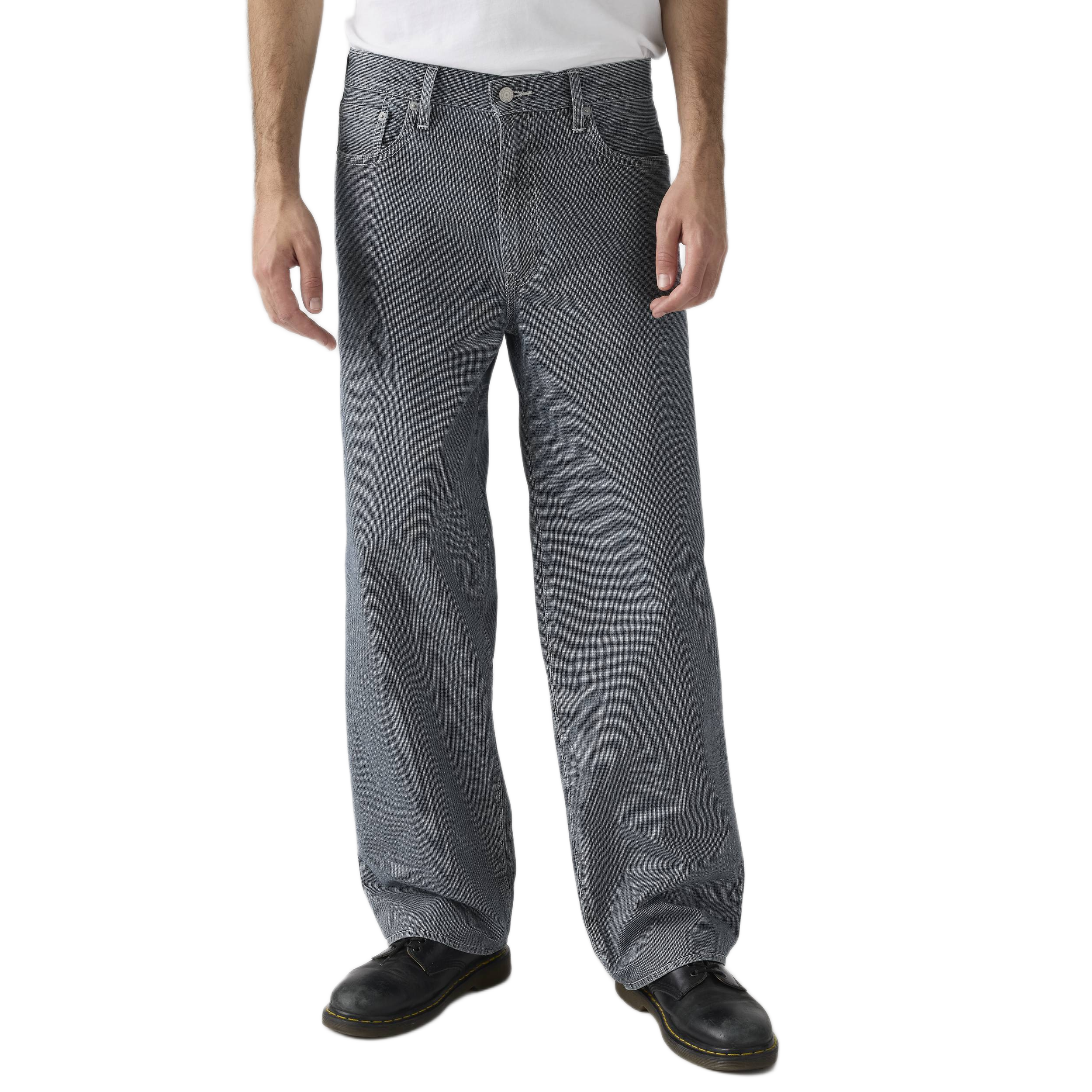 578 BAGGY AGED INDIGO PIN CHECK