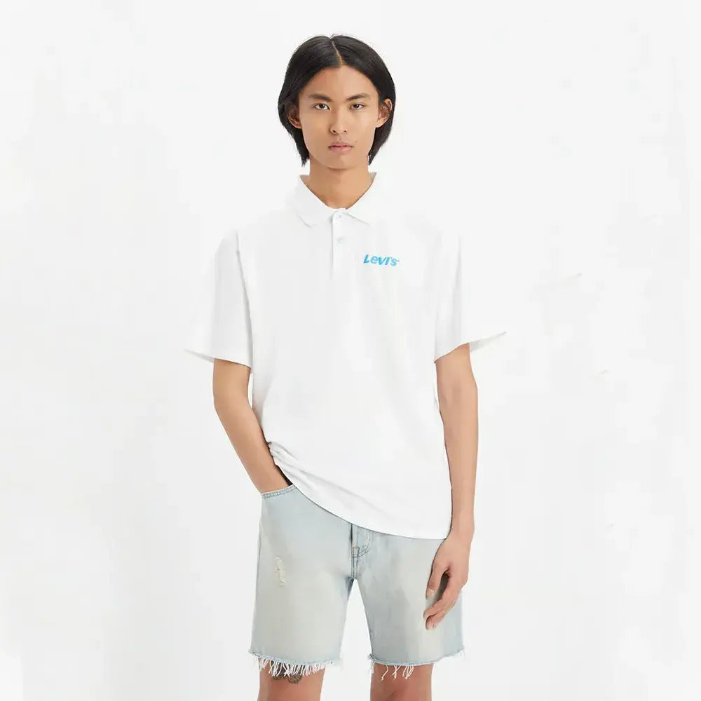 Graphic Vintage Fit Polo Whites