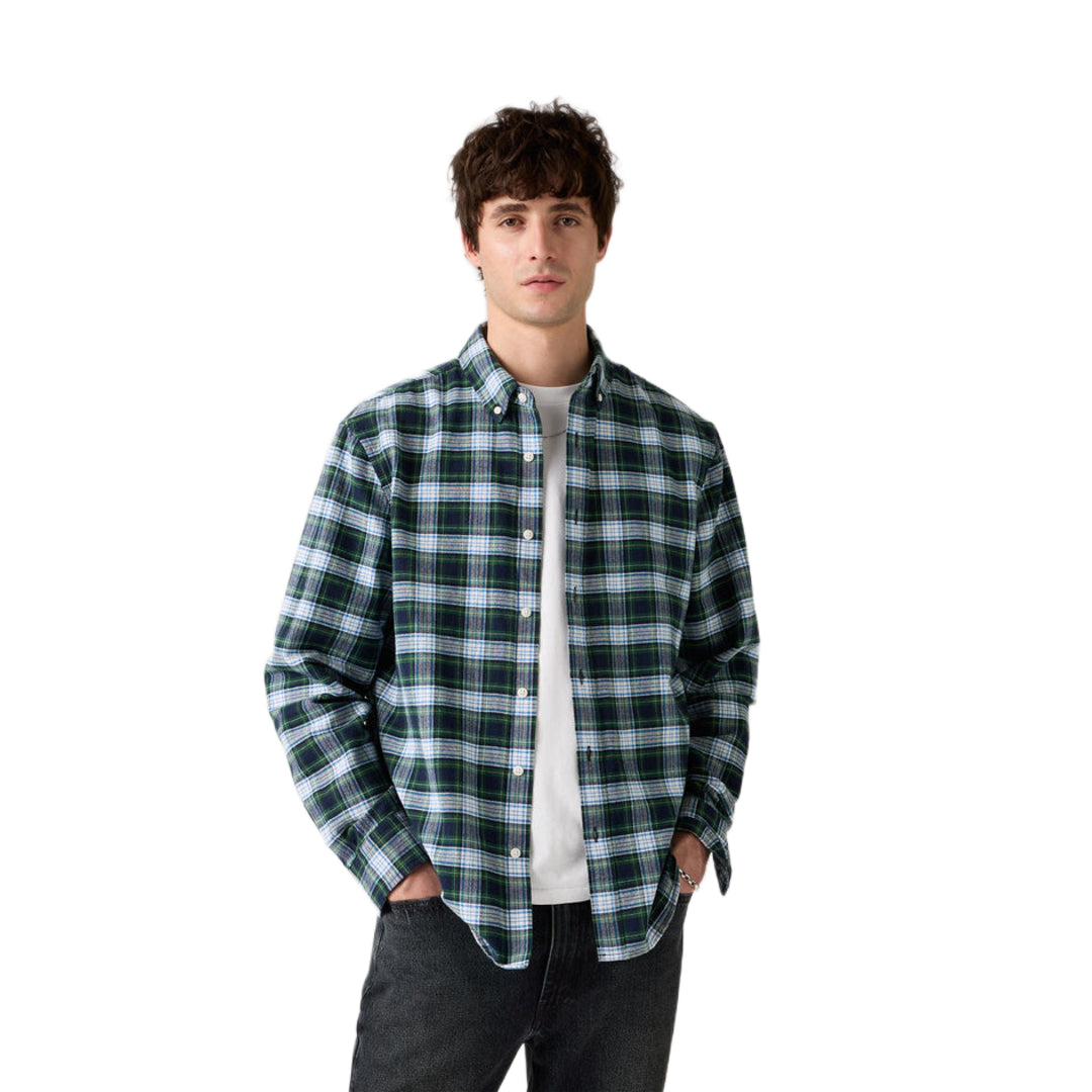 AUTHENTIC BUTTON DOWN RAFFA PLAID DARK