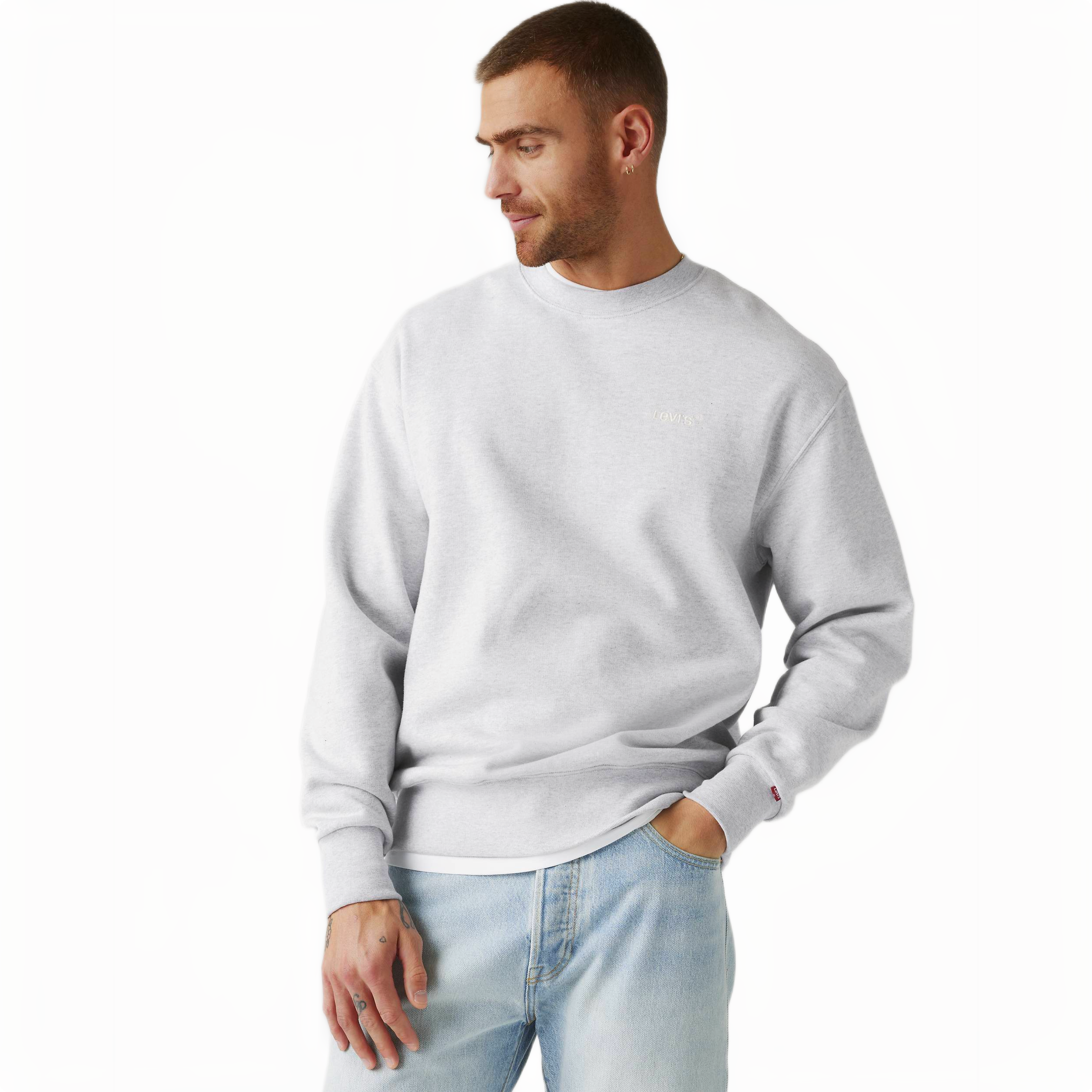AUTHENTIC CREW LIGHT GRAY HTR BROS BC03