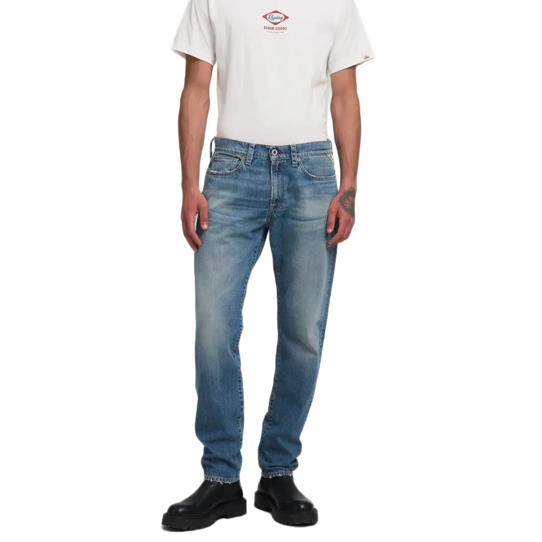 Pantalone 12 OZ DEEP INDIGO COTTON DENIM