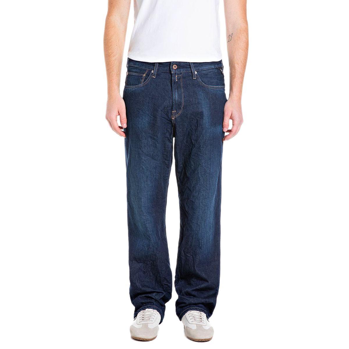 PANTALONE 11 OZ COMFORT BLUE DENIM DARK BLUE