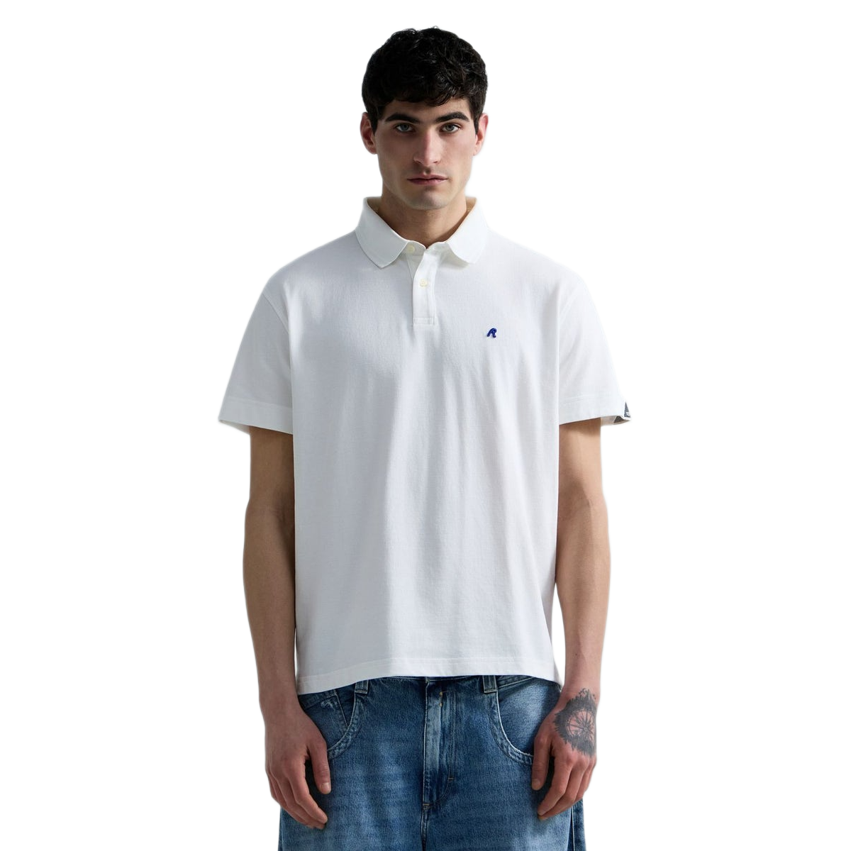 POLO STRETCH COTTON PIQUET NATURAL WHITE