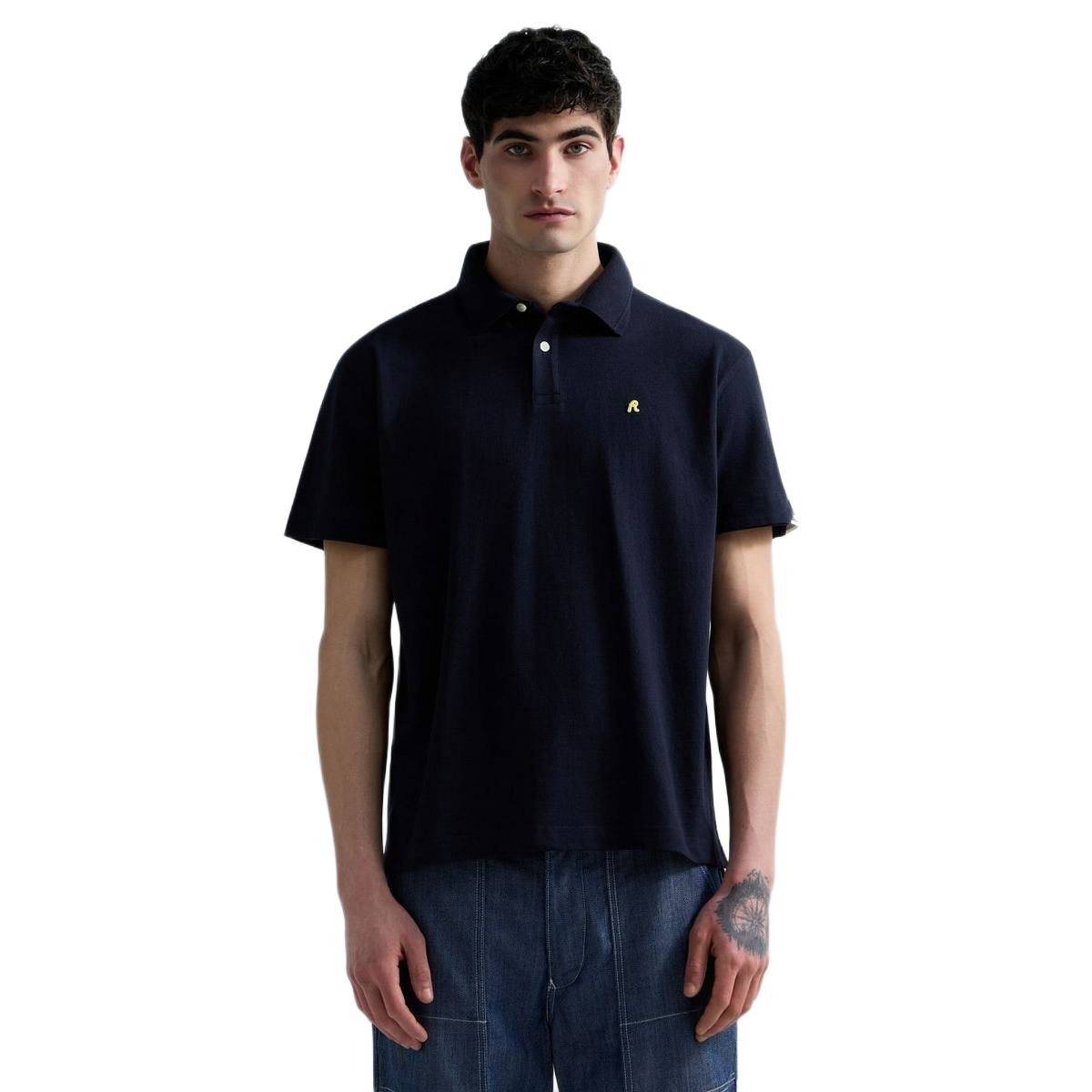 POLO STRETCH COTTON PIQUET DARK NAVY