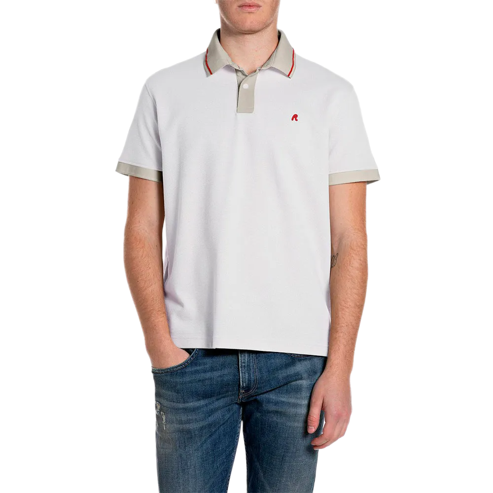 POLO TEXTURIZED COTTON POLY PIQUET NATURAL WHITE