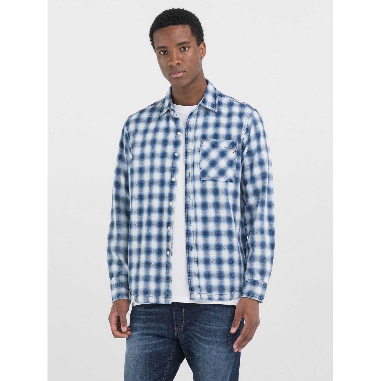 Camicia INDIGO CHECKED COTTON