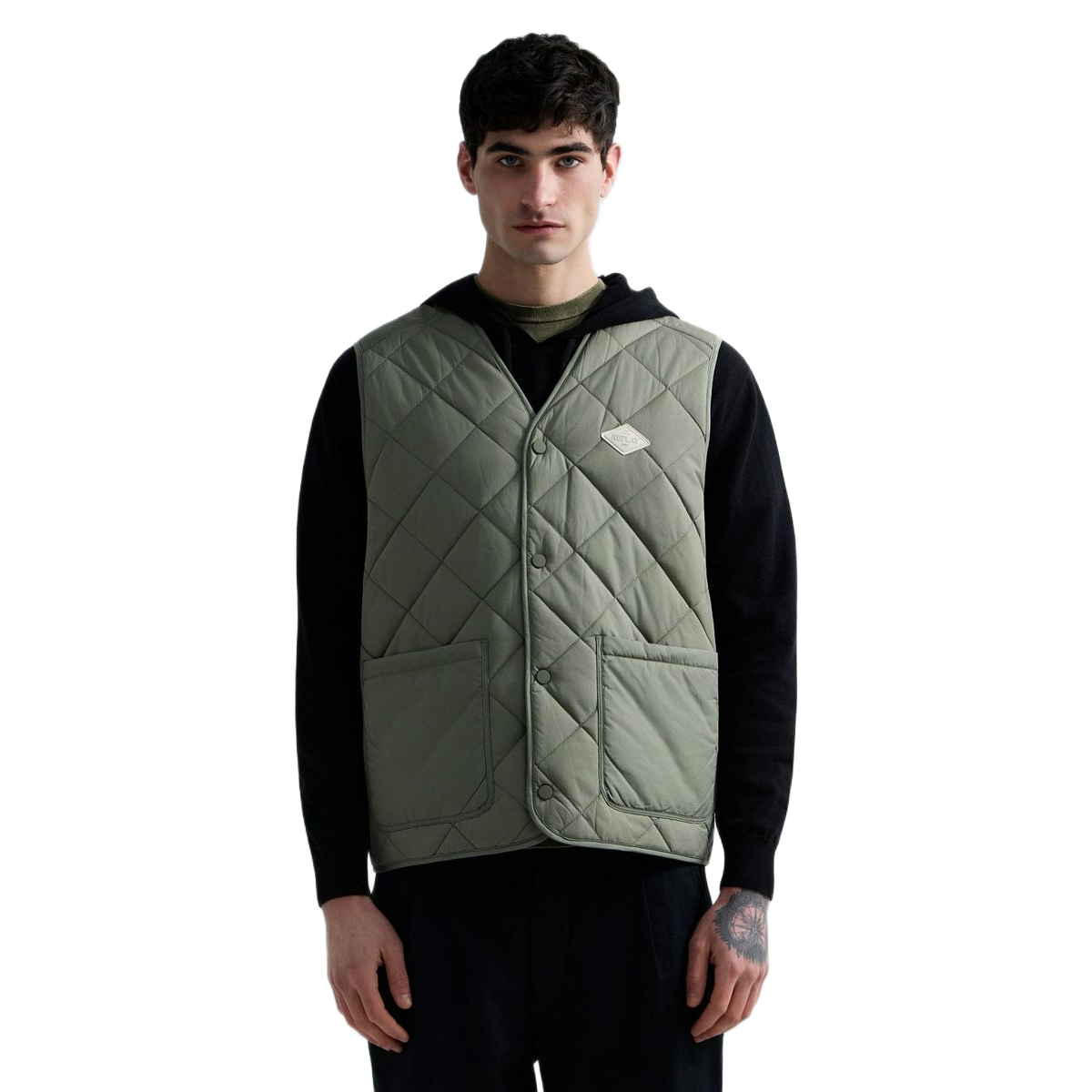 GILET POLY/NYLON RIPSTOP LIGHT MILITARY