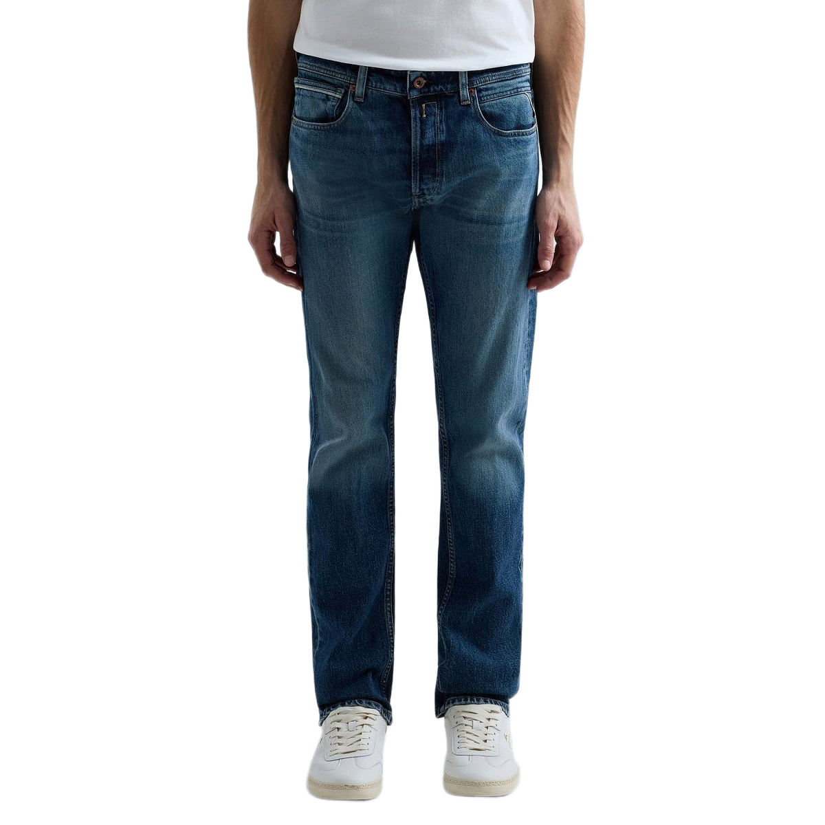 PANTALONE 11 OZ COMFORT BLUE DENIM MEDIUM BLUE