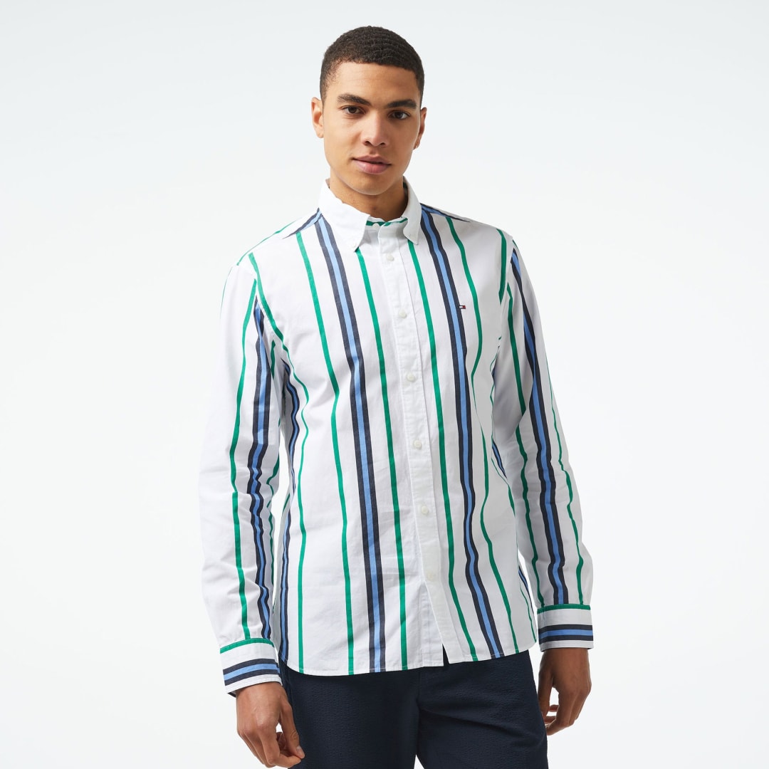 VERTICAL POLO STRIPE RF SHIRT