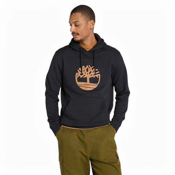 KENNEBEC RIVER TREE LOGO HOODIE BLACK/WHEAT BOOT