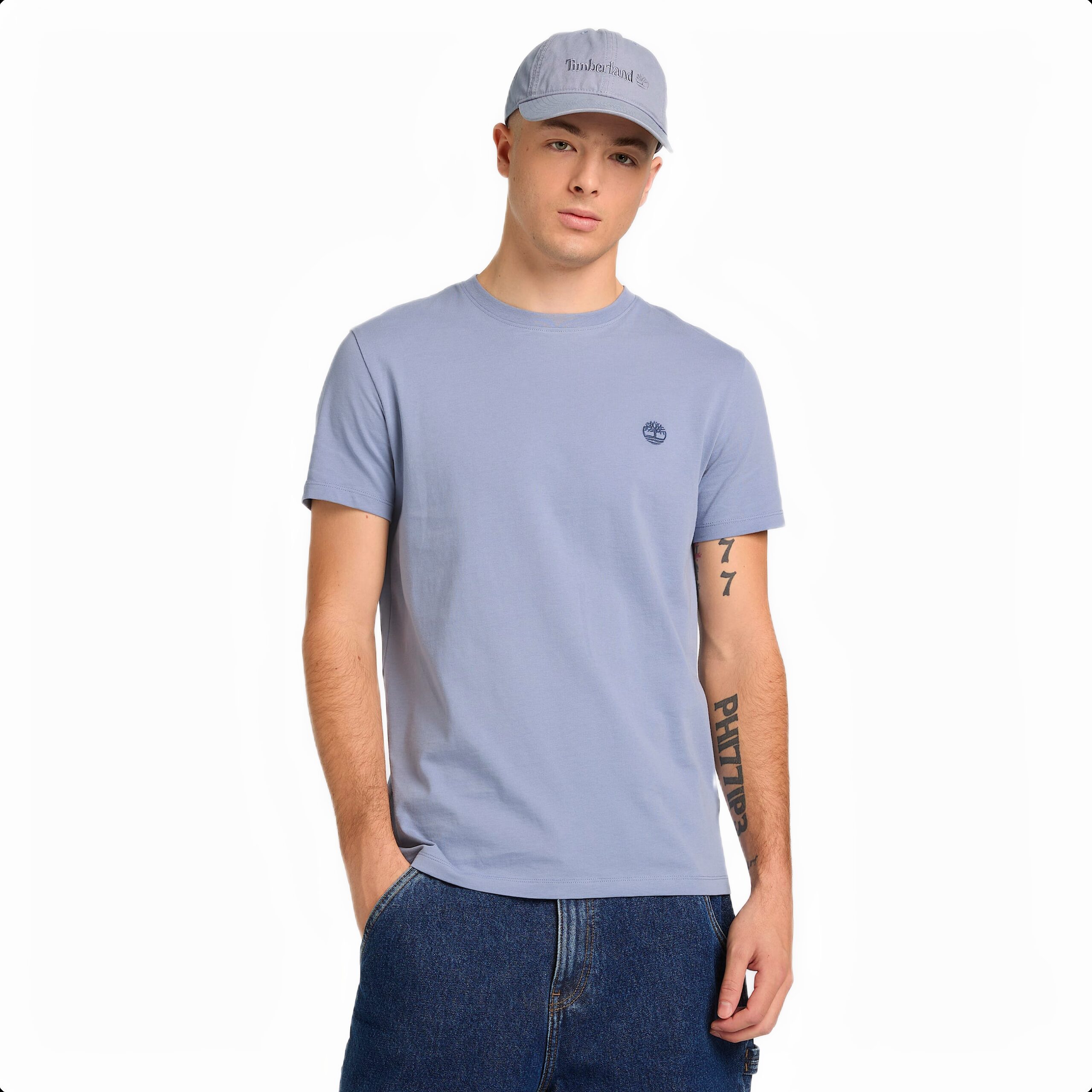 DUNSTAN RIVER SHORT SLEEVE TEE STONE WASH