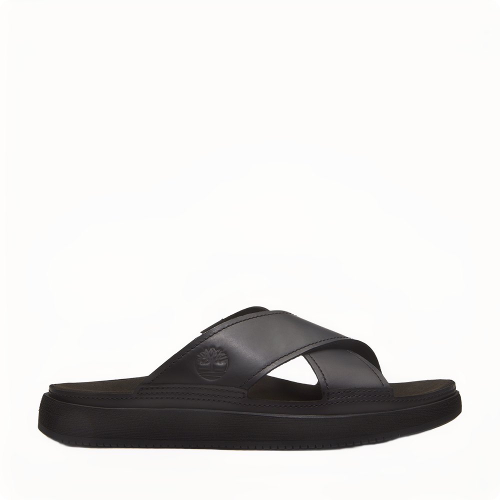 CASCO COVE SLIDE SANDAL BLACK FULL GRAIN