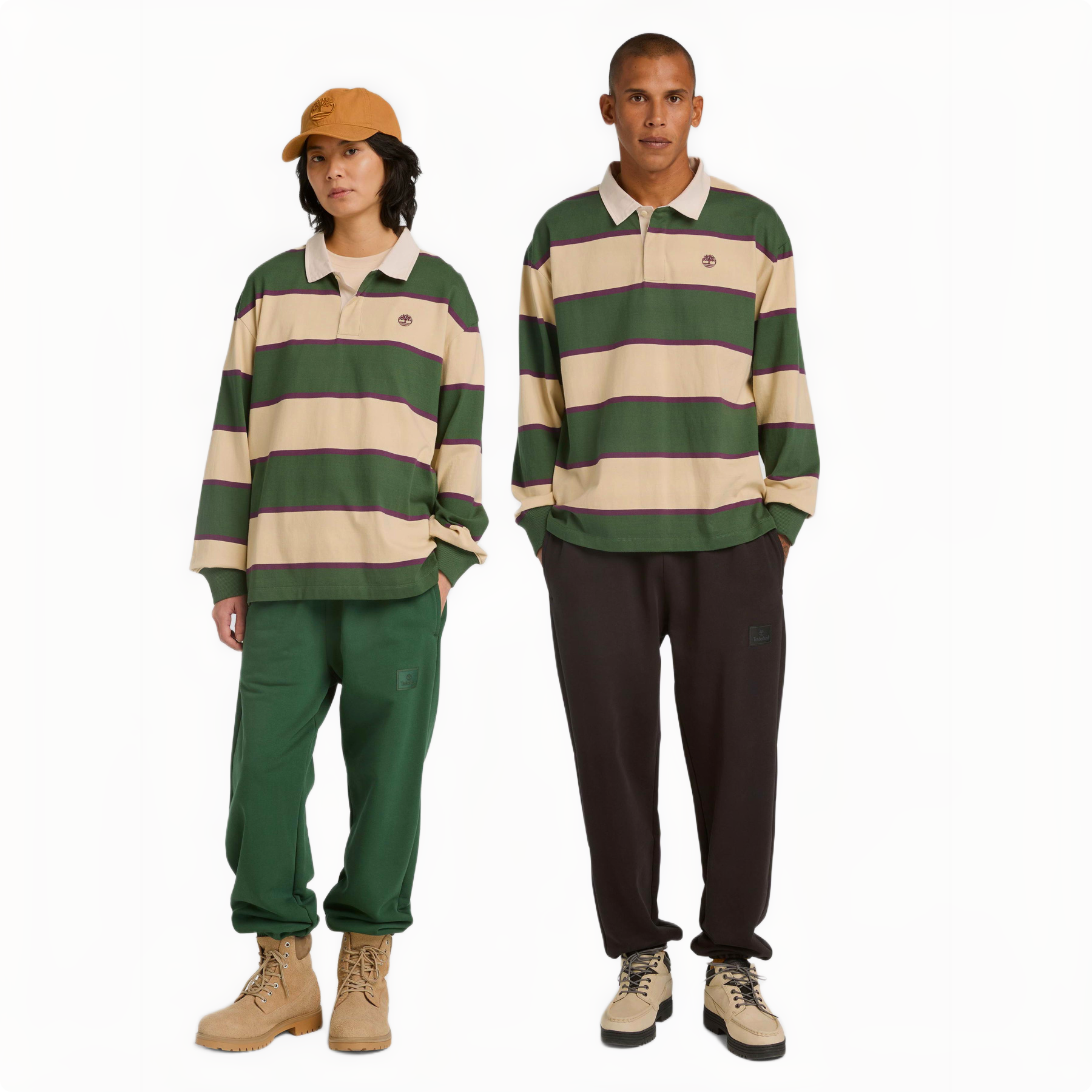 RUGBY POLO SHIRT PINENEEDLE / PUTTY