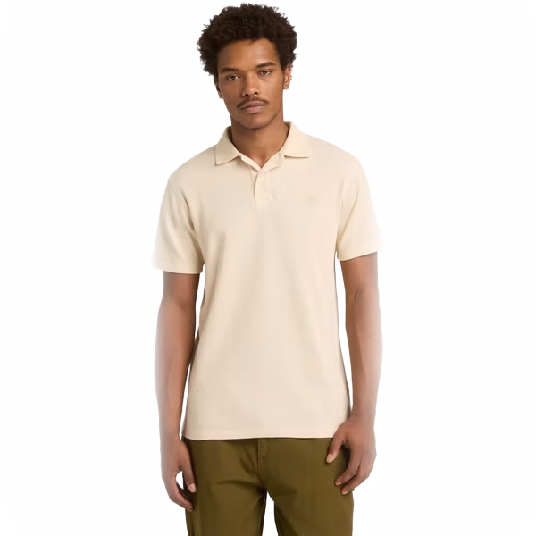 WHARF RIVER WAFFLE SHORT SLEEVE POLO ANGORA