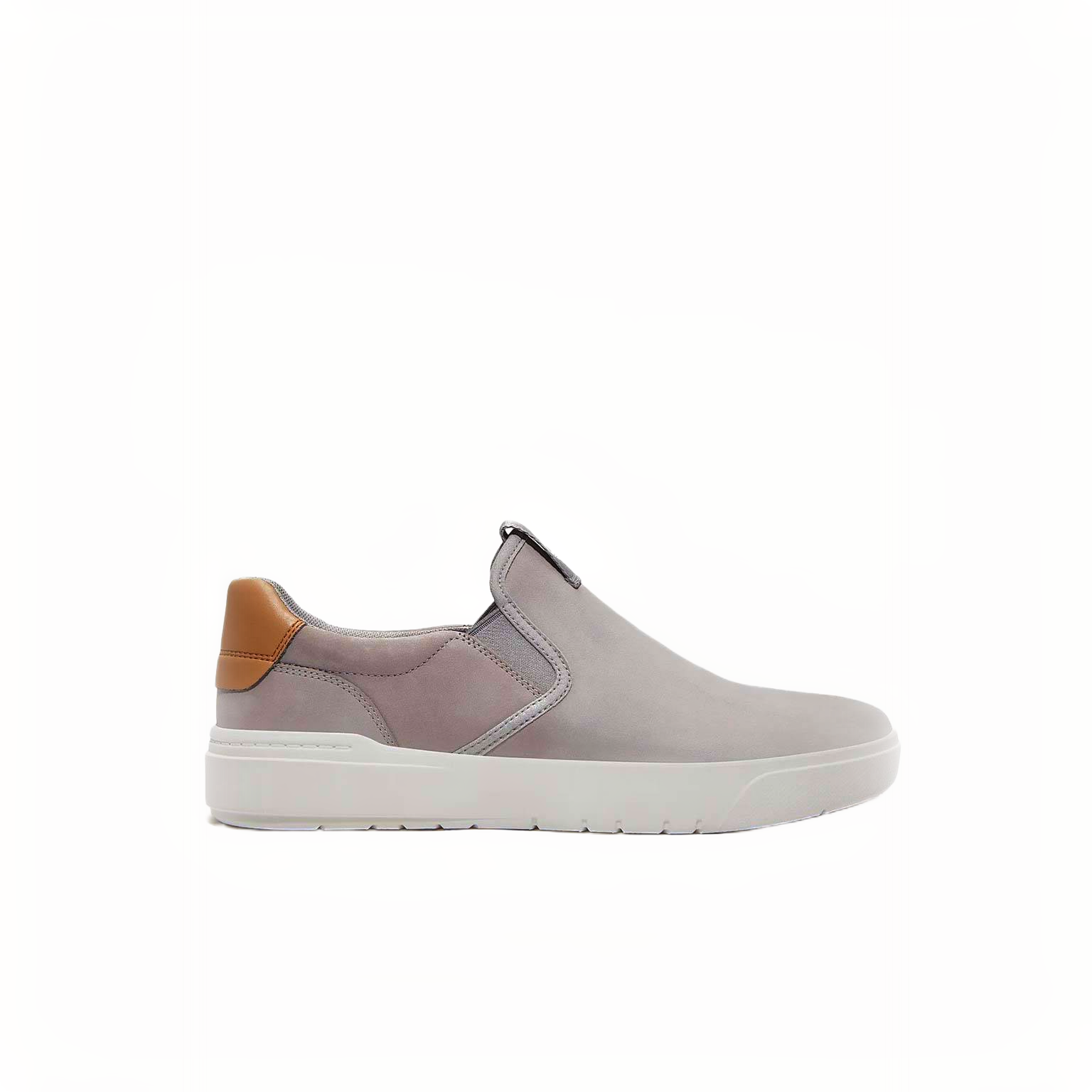SENECA BAY LOW SLIP ON SNEAKER LIGHT GREY NUBUCK