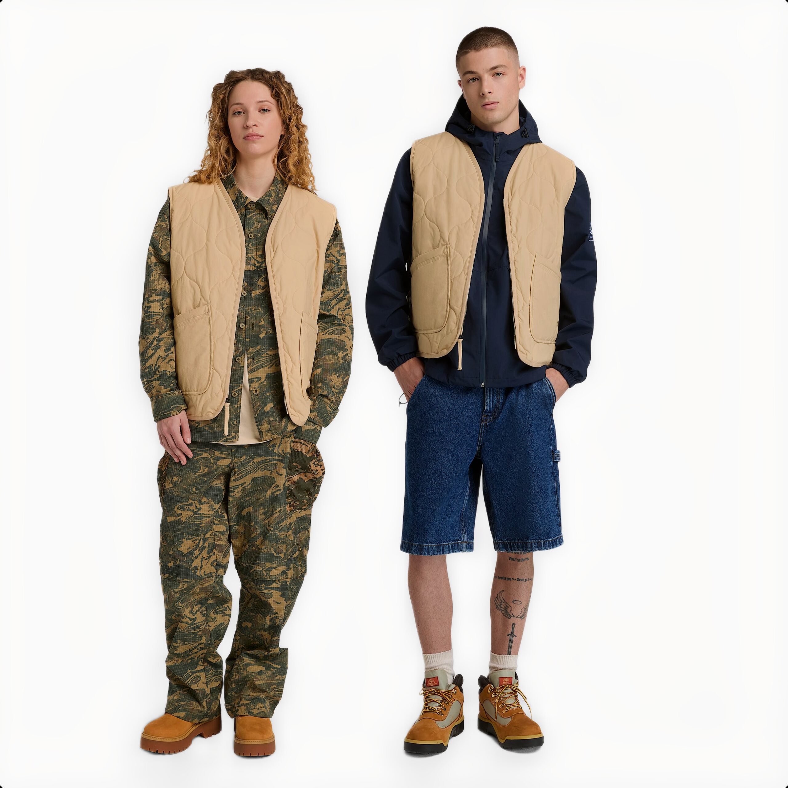 QUILTED VEST SAFARI