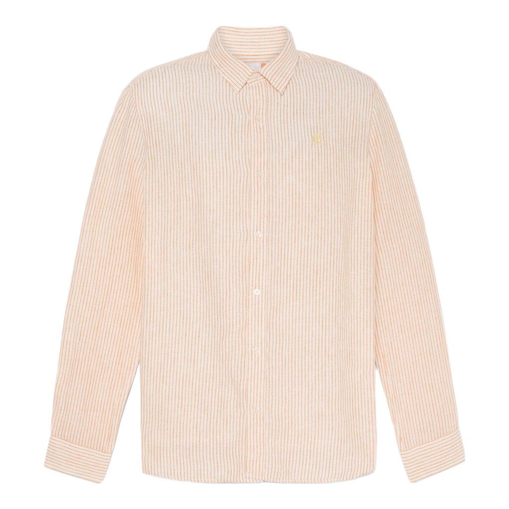MILL BROOK LINEN STRIPED SHIRT (REGULAR) YOLK YELLOW YD