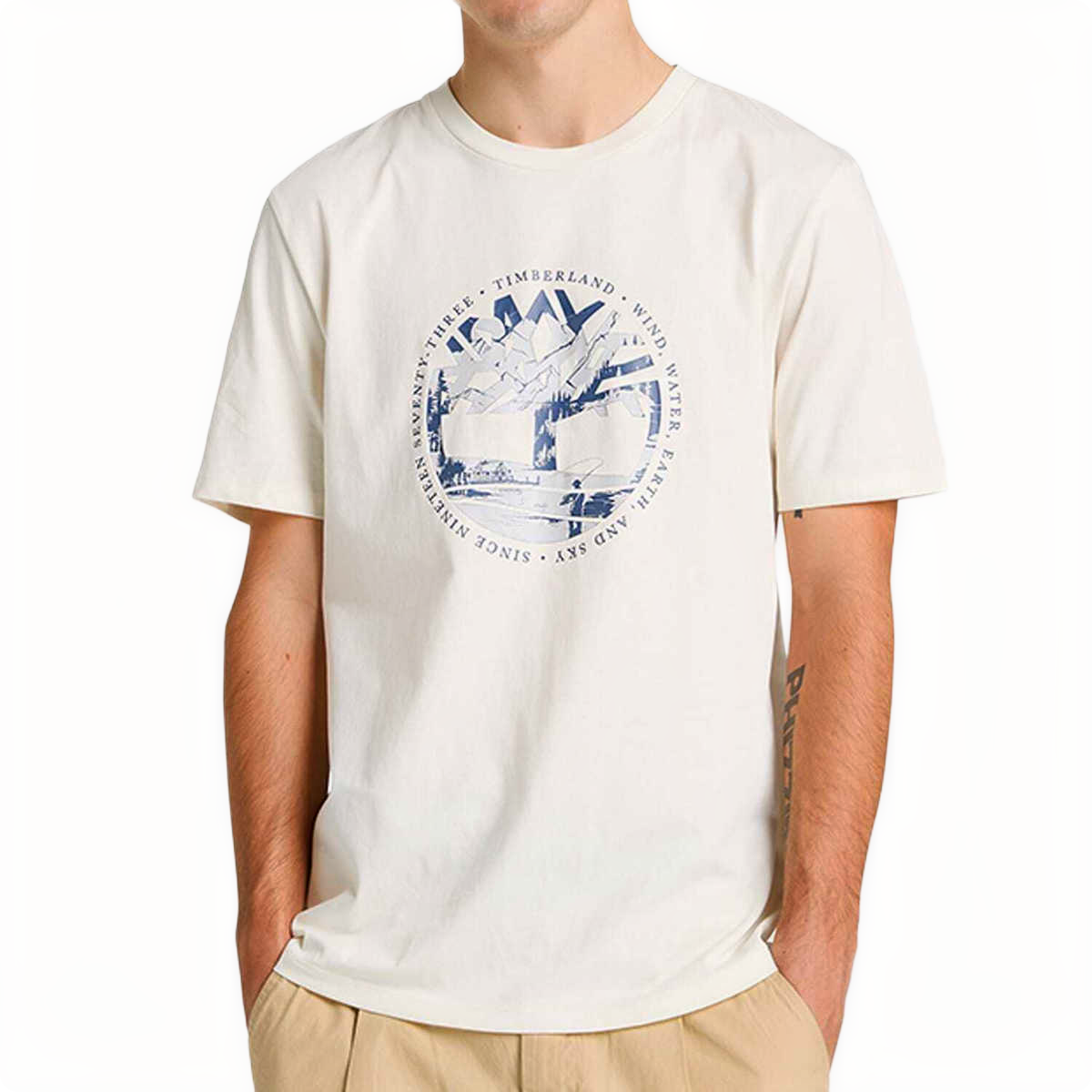 TREE LOGO LAKE HOUSE GRAPHIC TEE VINTAGE WHITE