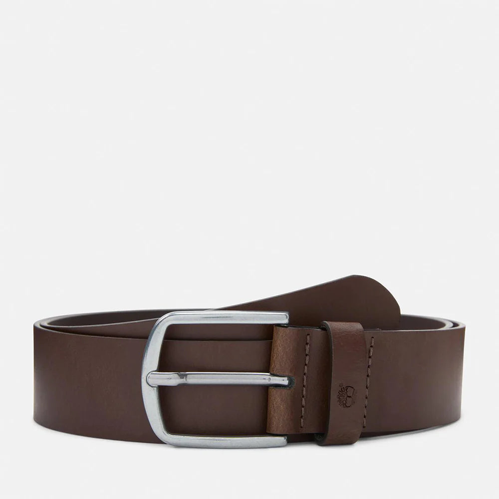 BLUFF POINT LEATHER BELT CHOCOLATE BROWN