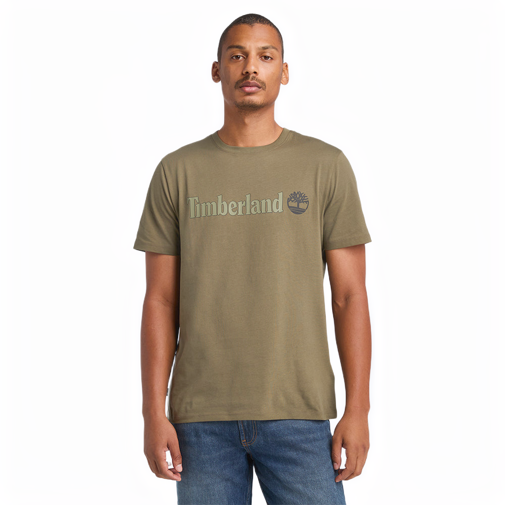 KENNEBEC RIVER LINEAR LOGO SHORT SLEEVE TEE LEAF GREEN