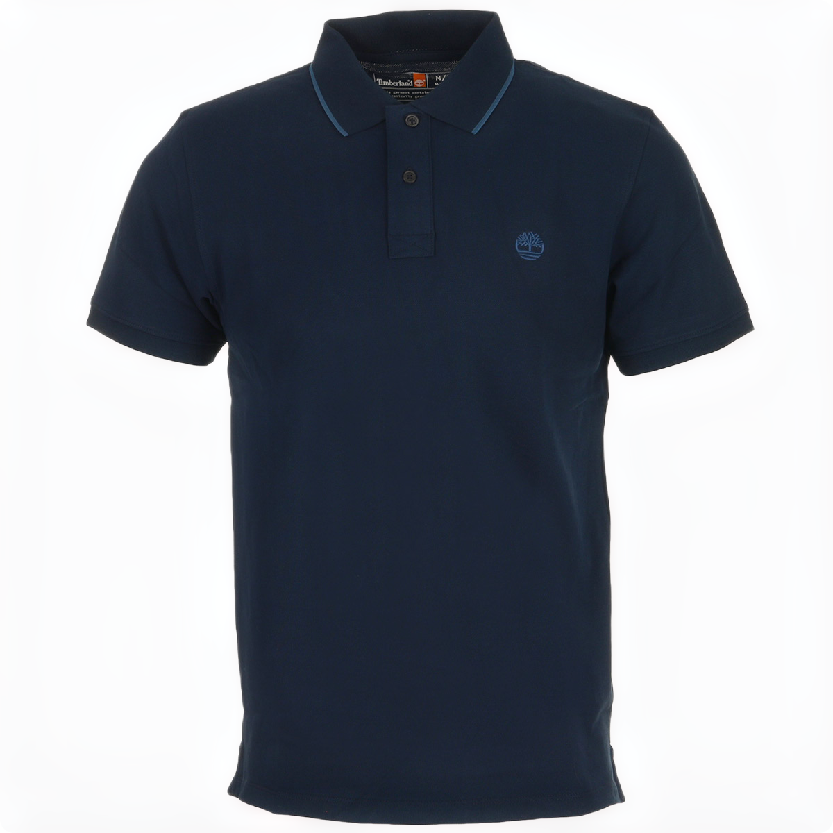 MILLERS RIVER PRINTED NECK SHORT SLEEVE POLO DARK SAPPHIRE