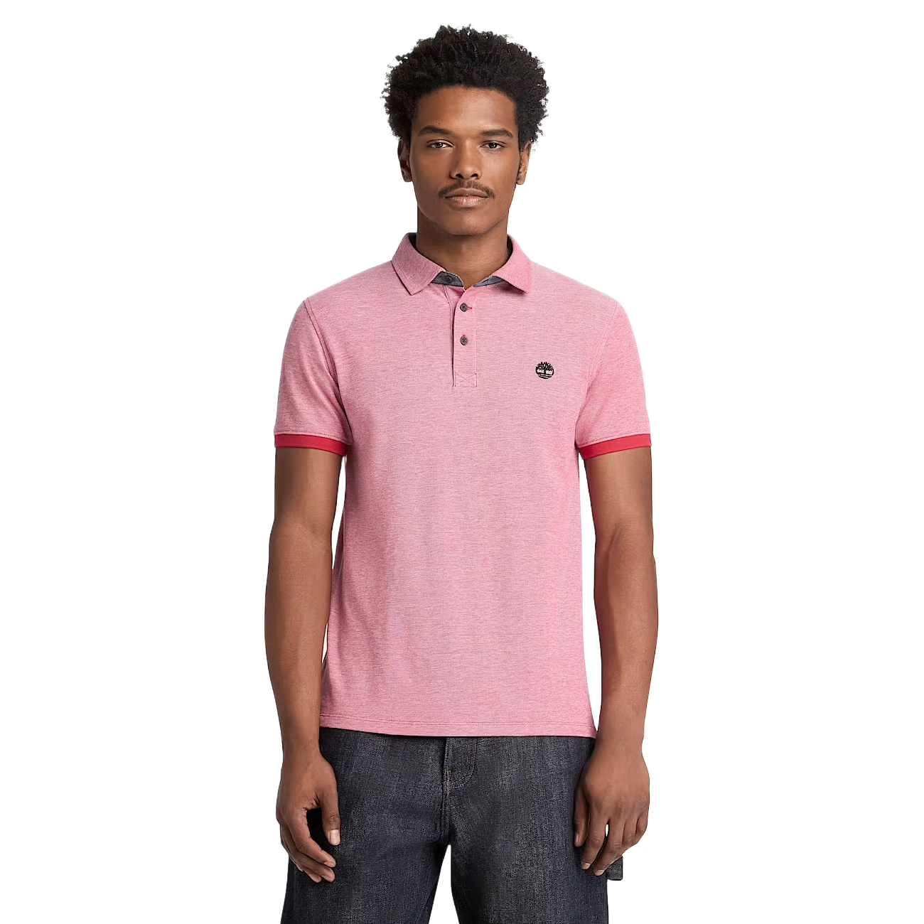 BABOOSIC BROOK OXFORD SHORT SLEEVE POLO AMERICAN BEAUTY
