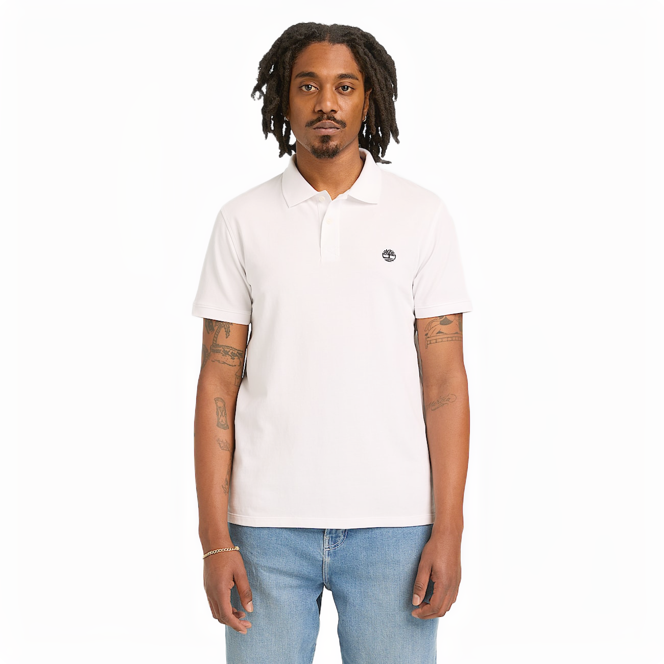 MILLERS RIVER SHORT SLEEVE STRETCH POLO WHITE