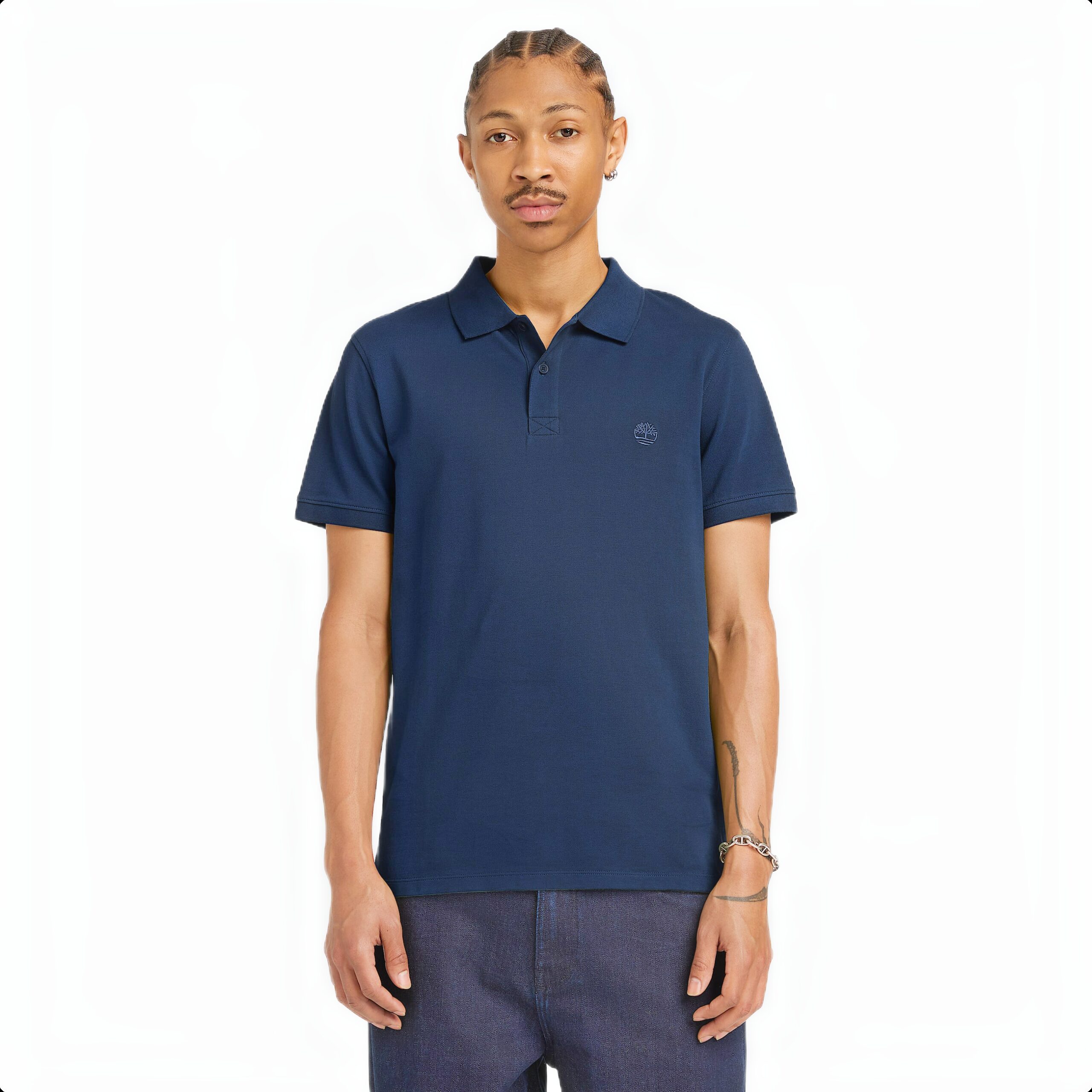 MILLERS RIVER SHORT SLEEVE STRETCH POLO DARK SAPPHIRE