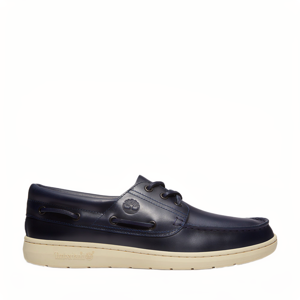 PORTOFINO PIER BOAT SHOE DARK BLUE FULL GRAIN