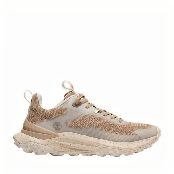 MOTION ACCESS LOW LACE UP SNEAKER LIGHT TAUPE KNIT W WHITE
