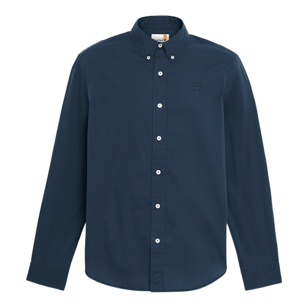 LONG SLEEVE STRETCH POPLIN SHIRT DARK SAPPHIRE