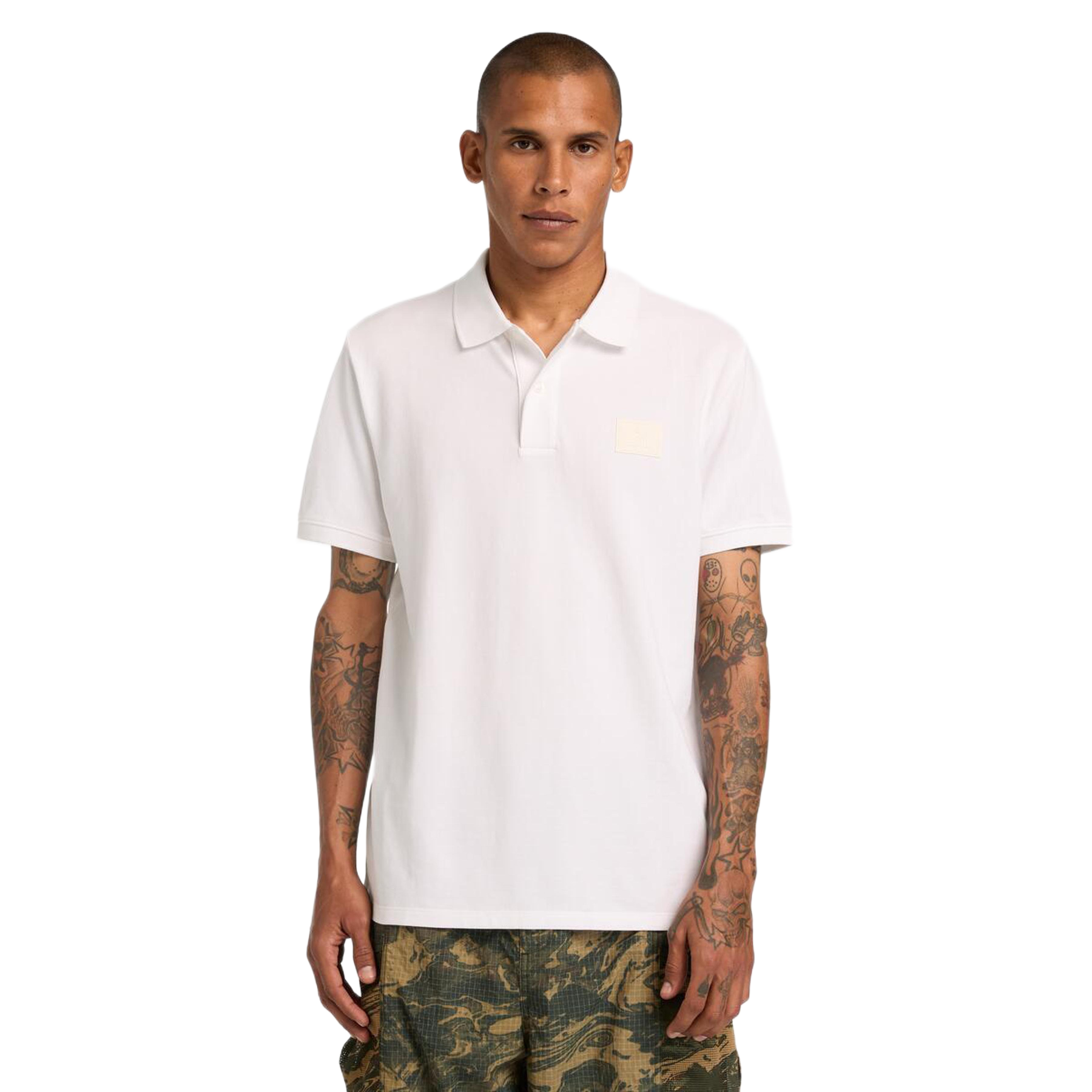 SILICON BADGE POLO WHITE